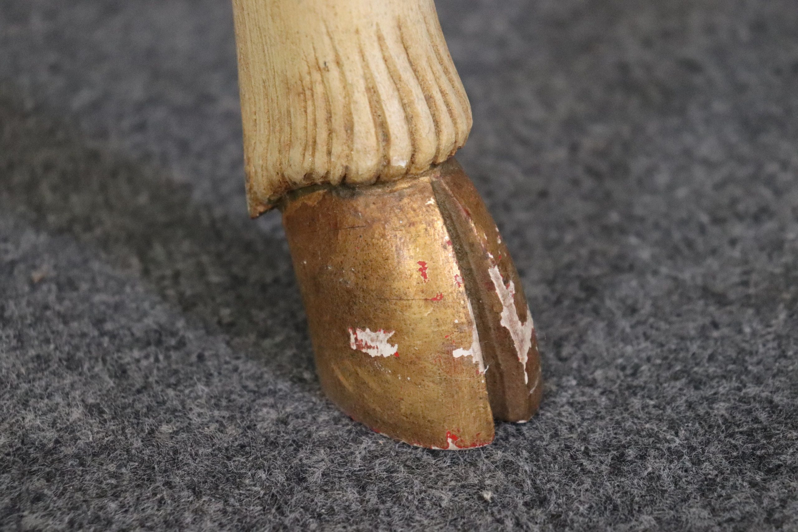 Baker Furniture Louis XV Style Paint Decorated and Gilt Faux Marble Top Console Server, Vintage Decor - Image 9