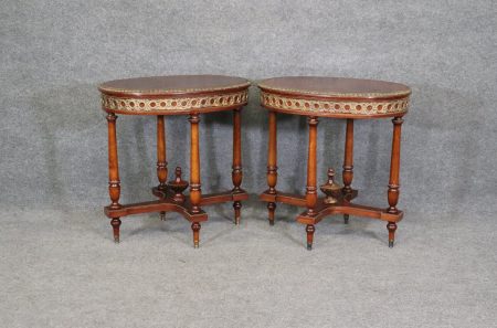 Vintage Companion Pair of Louis XVI Style End Tables, Vintage Furniture