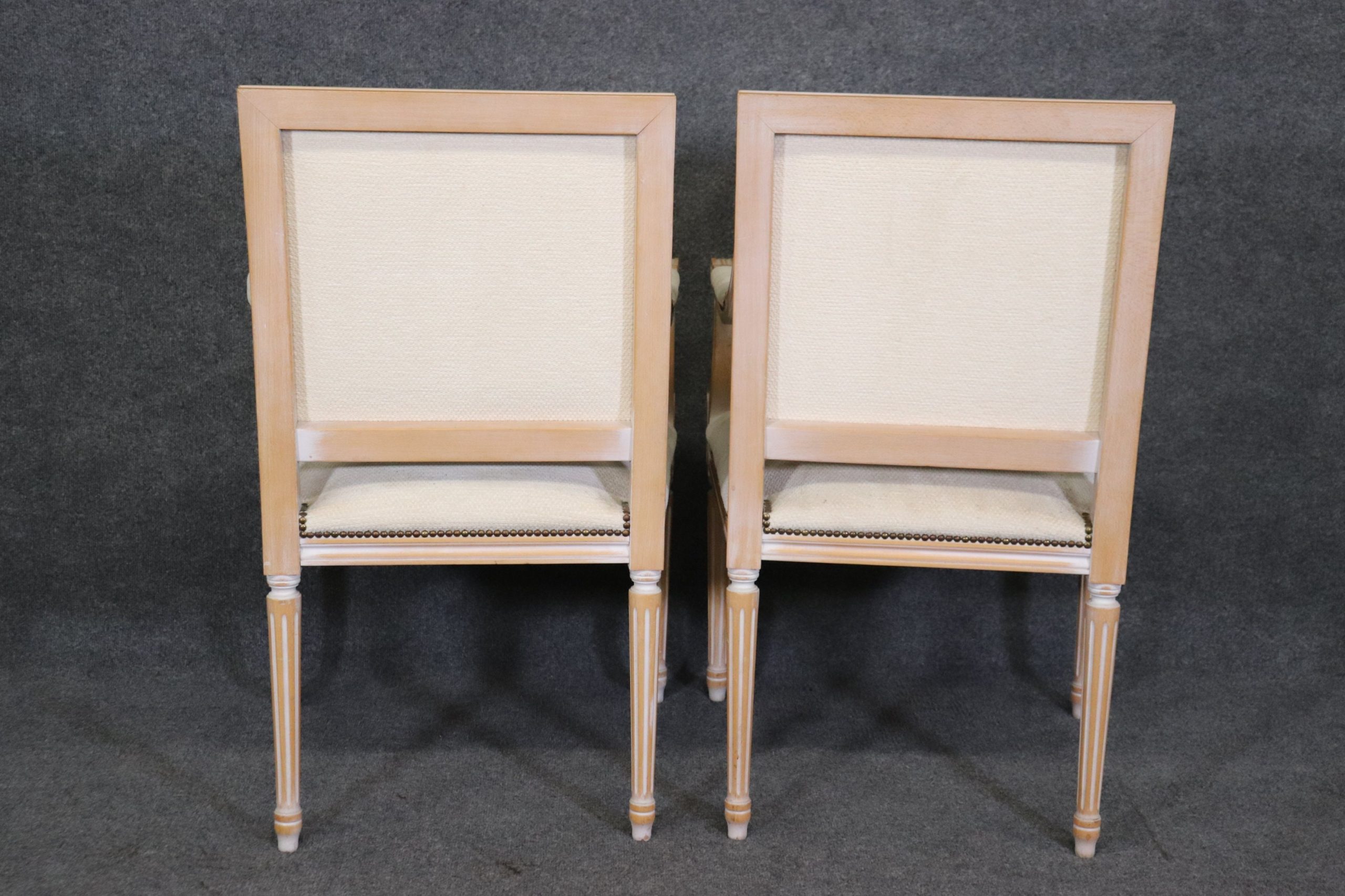 6 Louis XVI Style Paint Decorated Dining Room Chairs, Furniture - Image 5