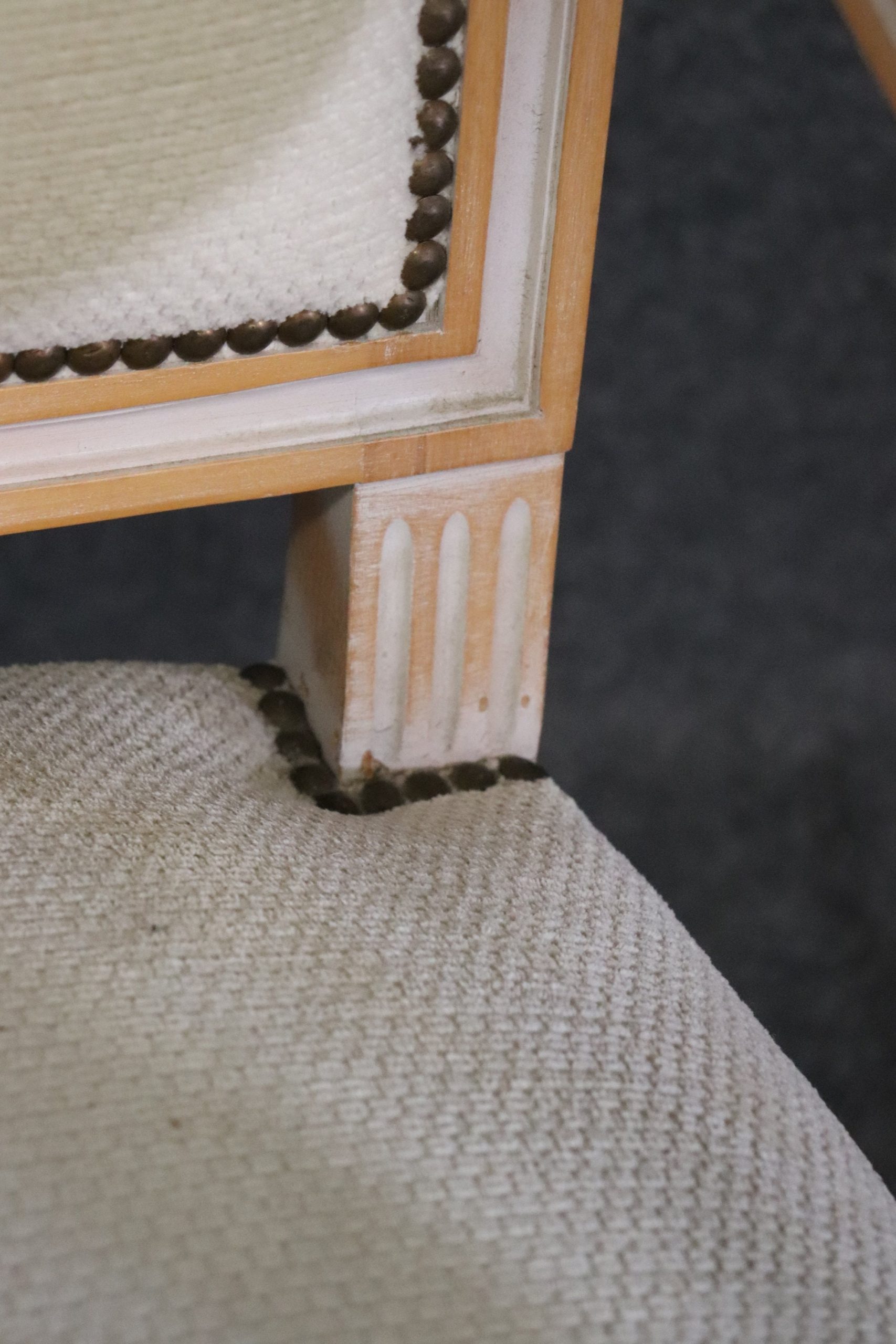 6 Louis XVI Style Paint Decorated Dining Room Chairs, Furniture - Image 10