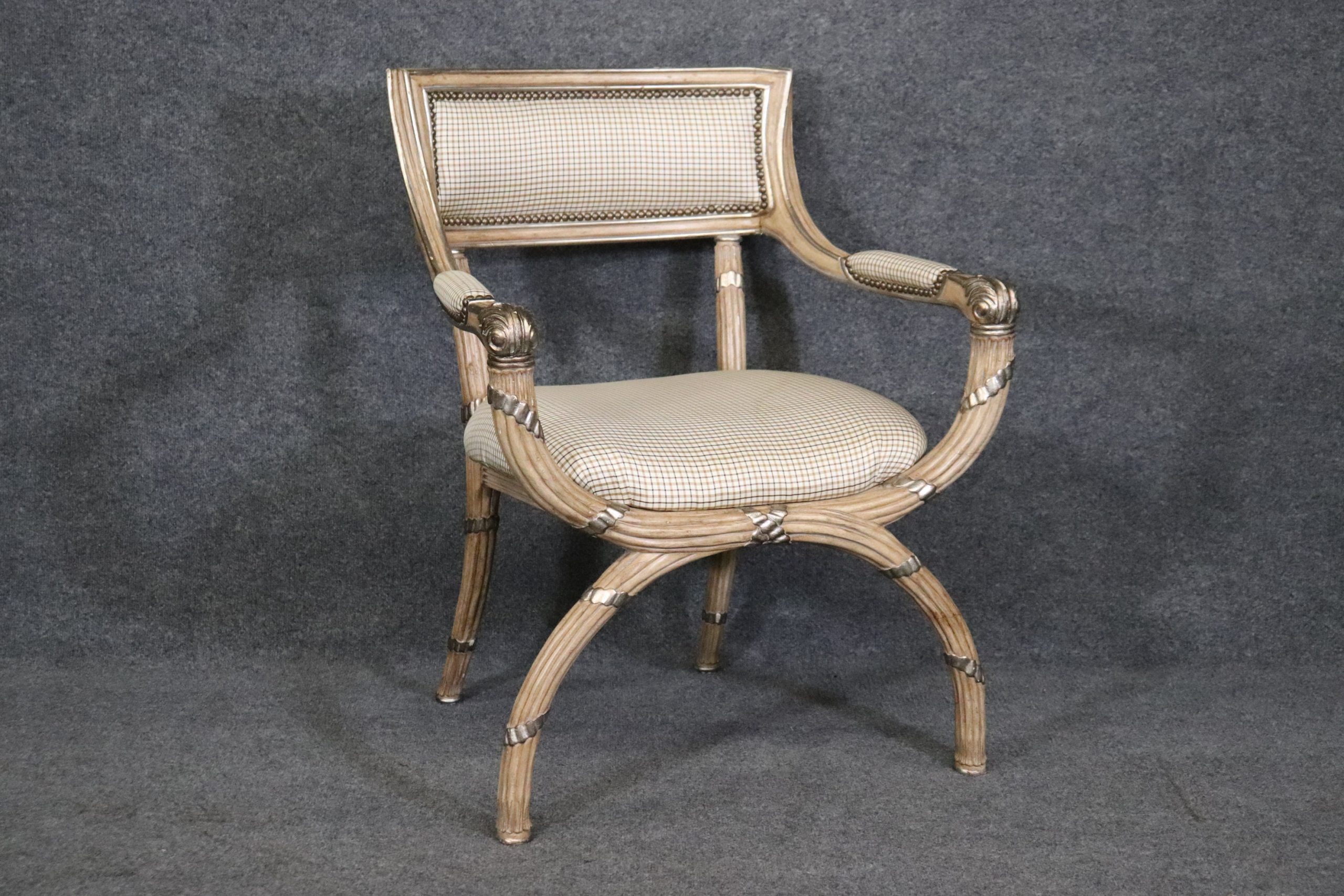 Beacon Hill Regency Style Paint Decorated Armchair, Vintage