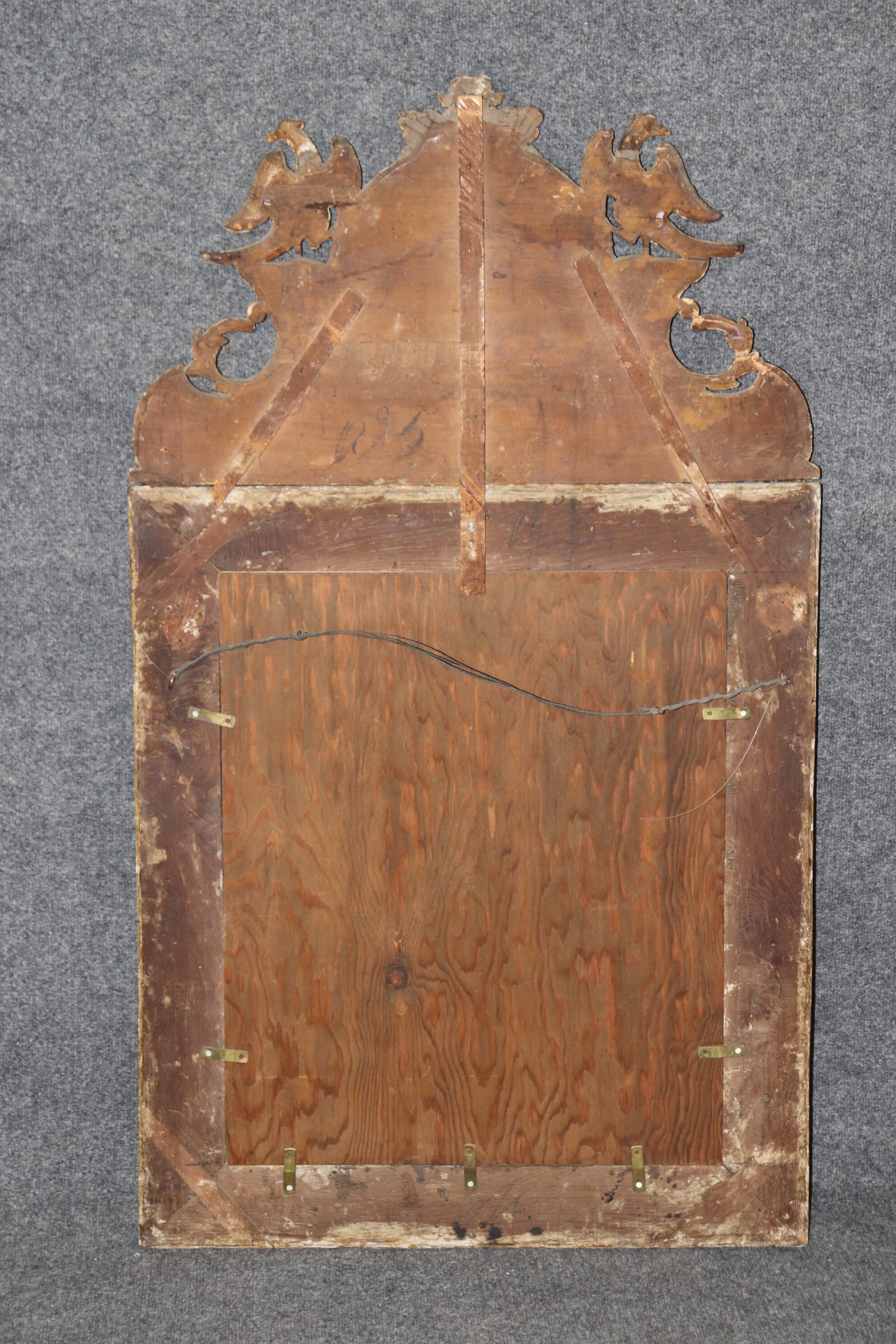 Antique 18th Century French Louis XIV Gilt Wood Wall Mirror circa 1700, Antique Decor - Image 3