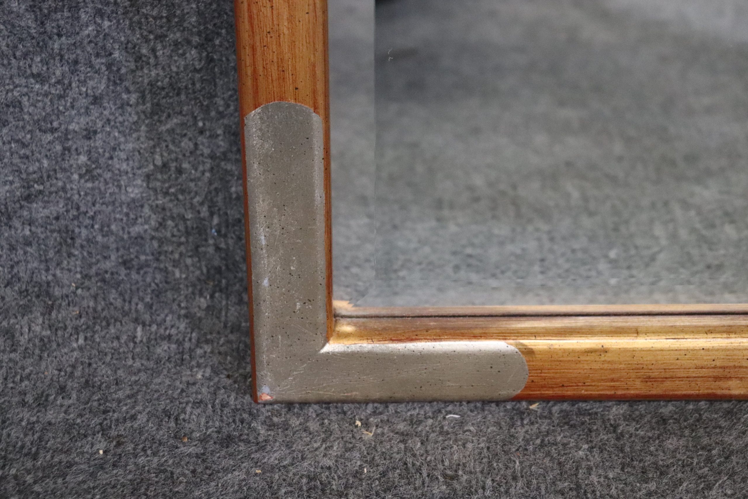 Mid Century LaBarge Beveled Glass Mirror with Japponed Chinoiserie Panel, Furniture - Image 6