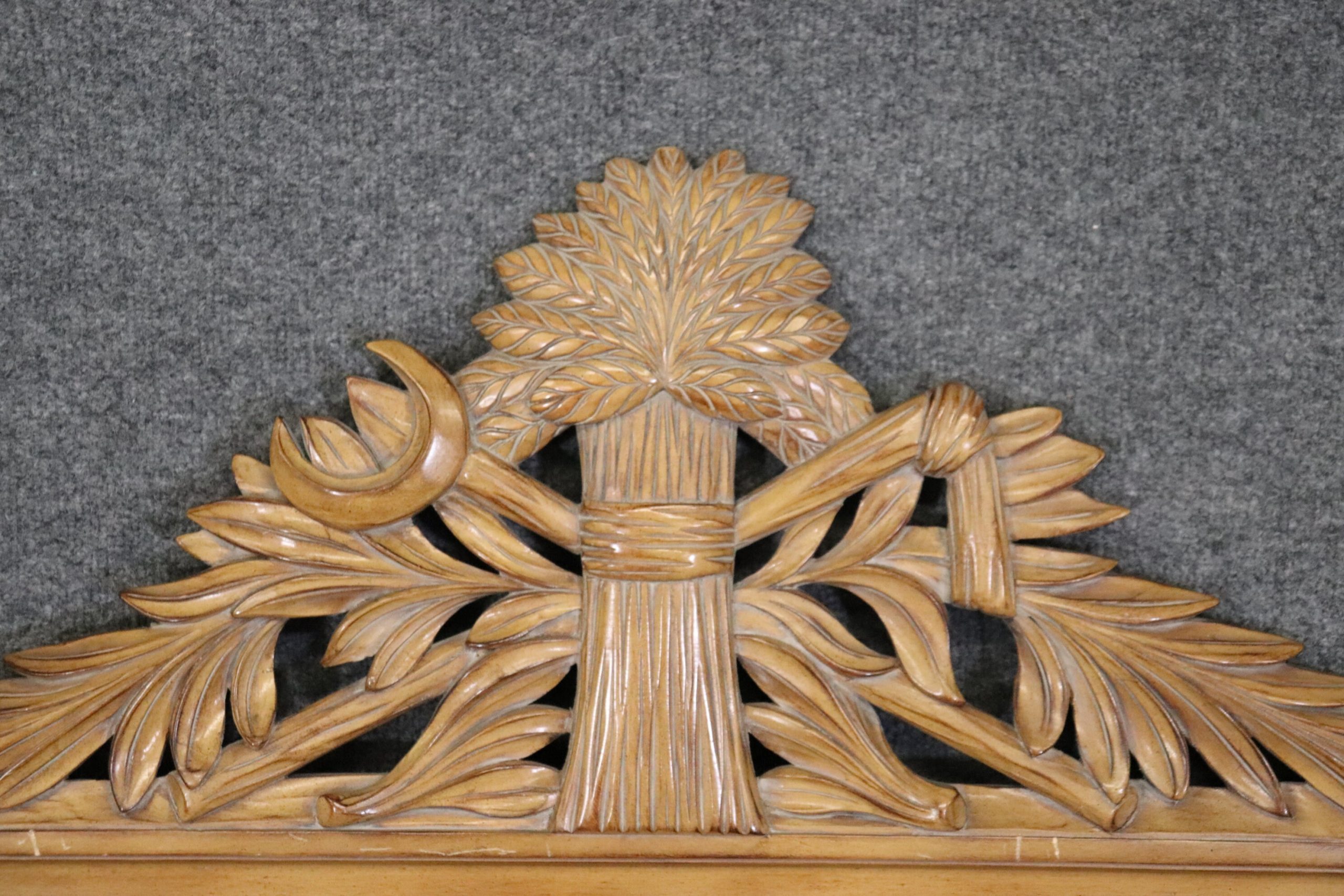 Louis XV Style Carved Wall Hanging Mirror, Vintage - Image 3