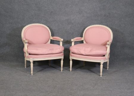 Vintage Pair of Louis XVI Directoire Style Armchairs, Antiques