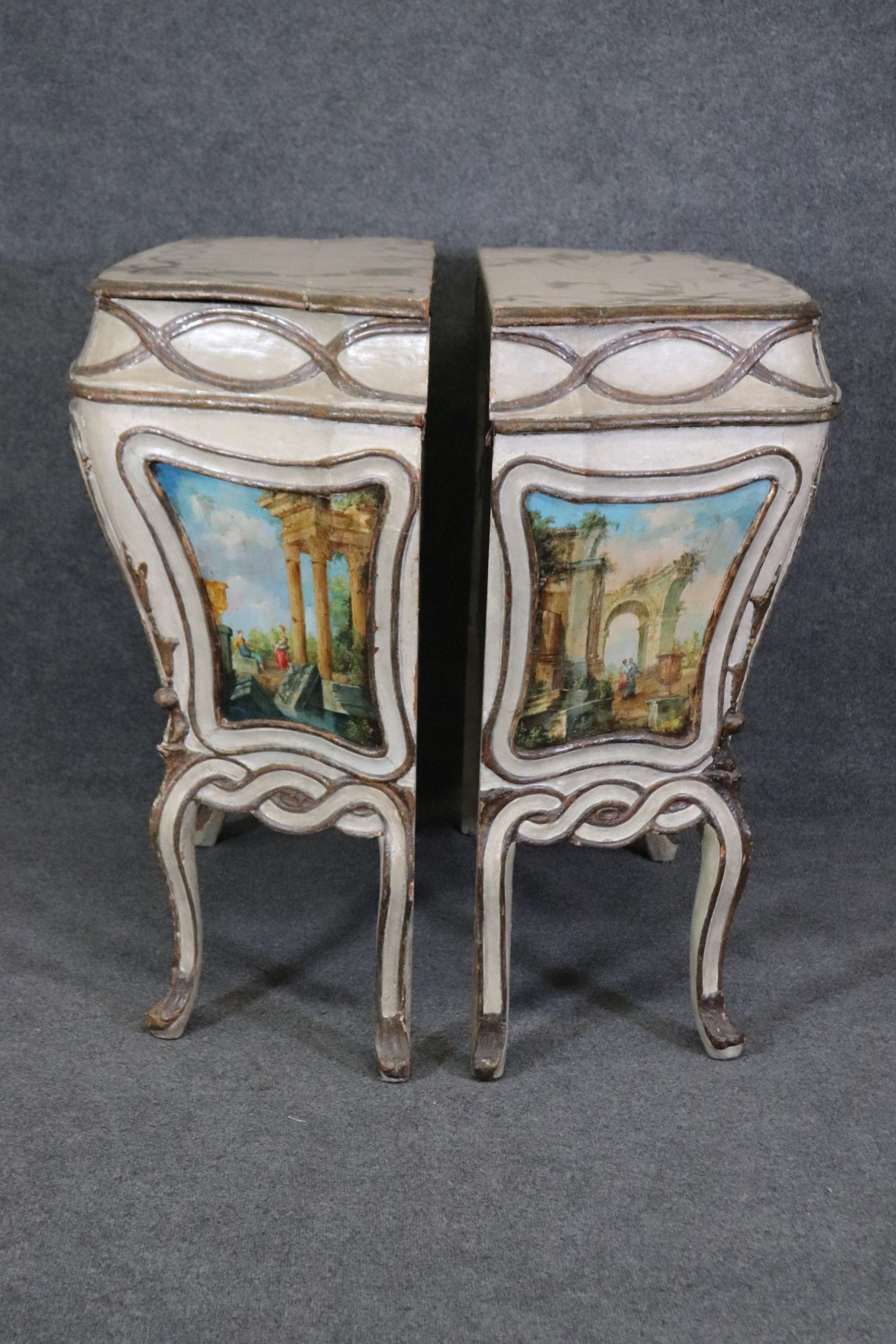 Antique Italian Painted Commodes: 18thC Louis XV Chest of Drawers - Image 3