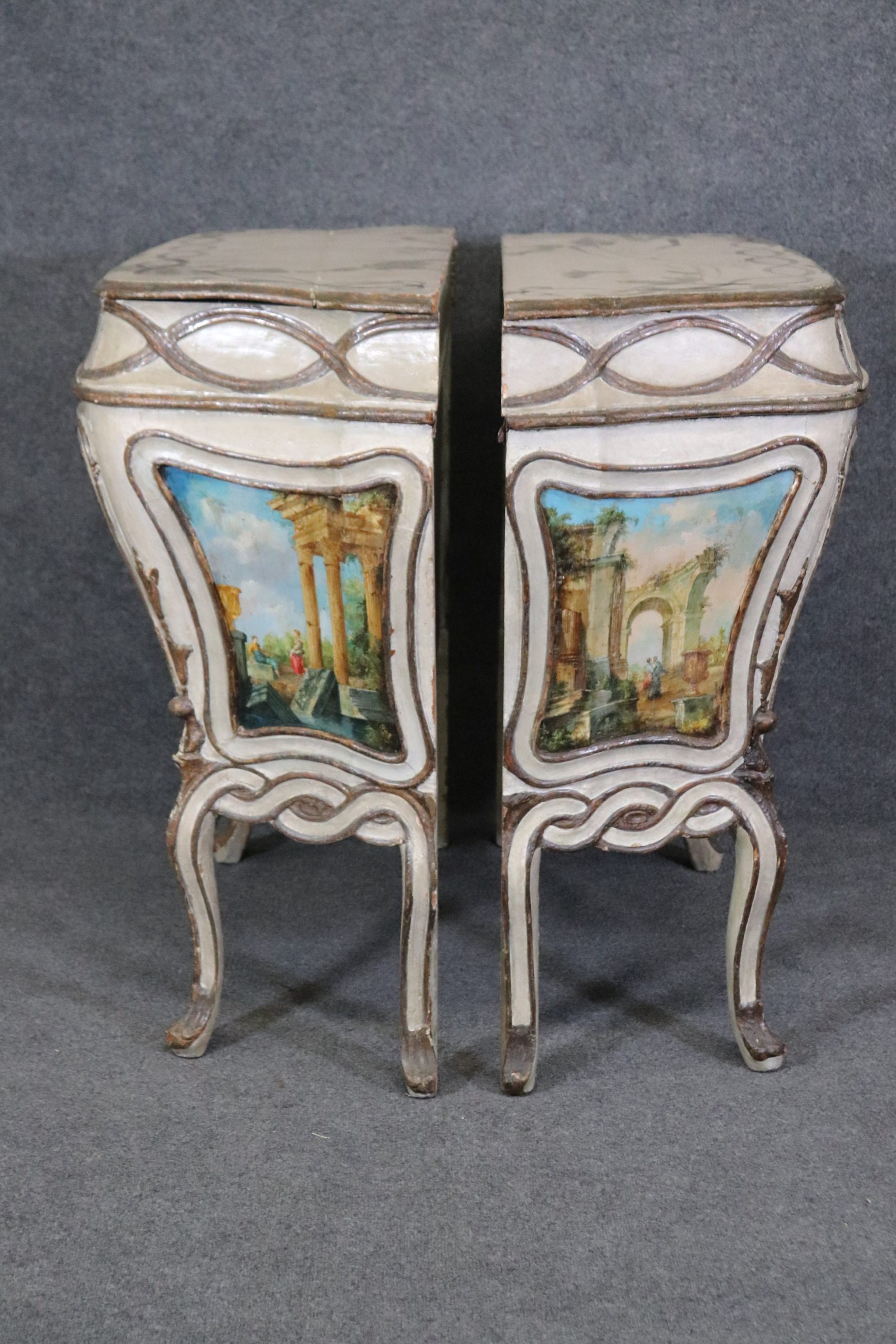Antique Italian Painted Commodes: 18thC Louis XV Chest of Drawers - Image 4
