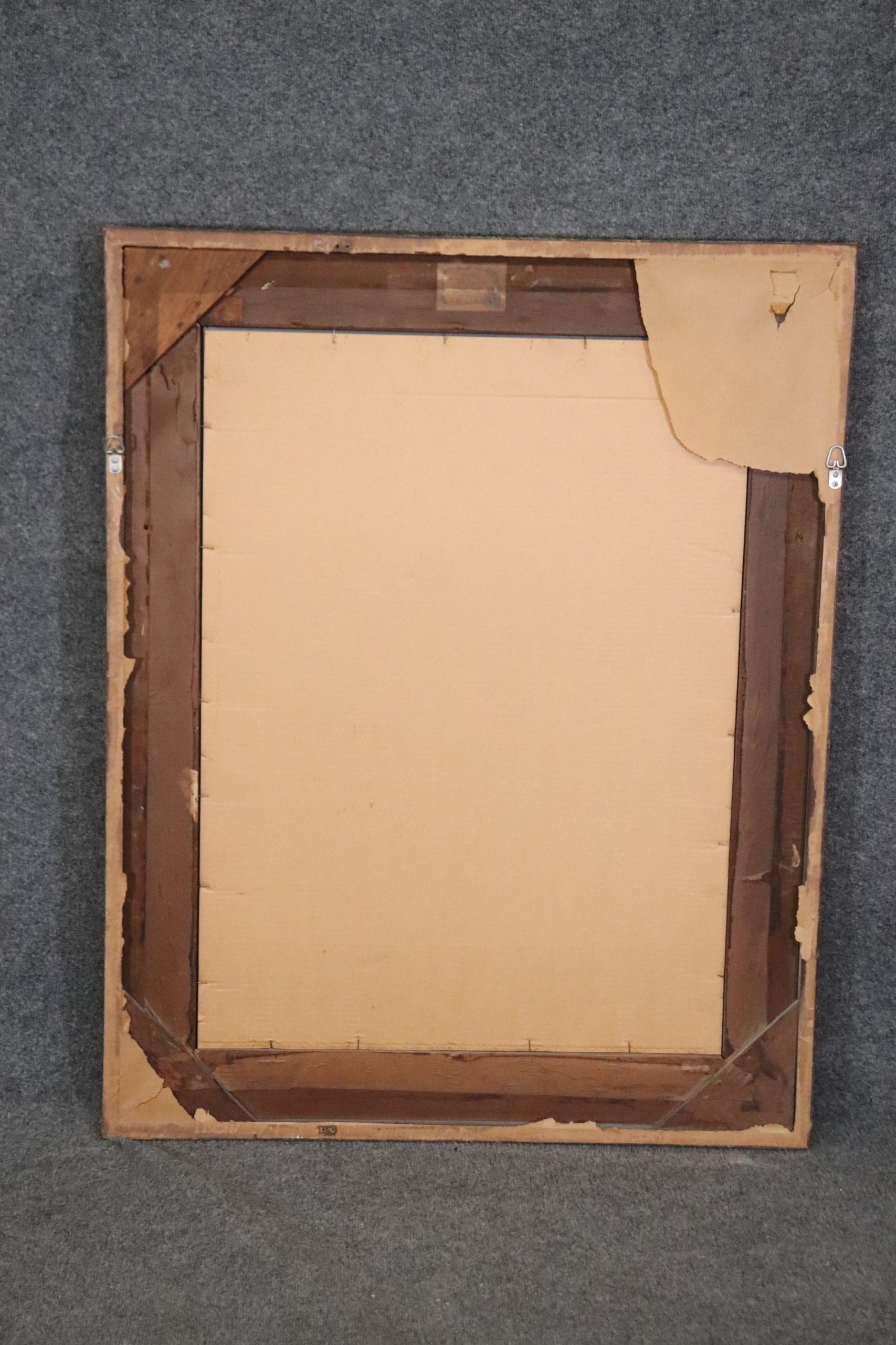 French Regency Style Carved Distressed Painted Wall Hanging Mirror, Antiques - Image 4