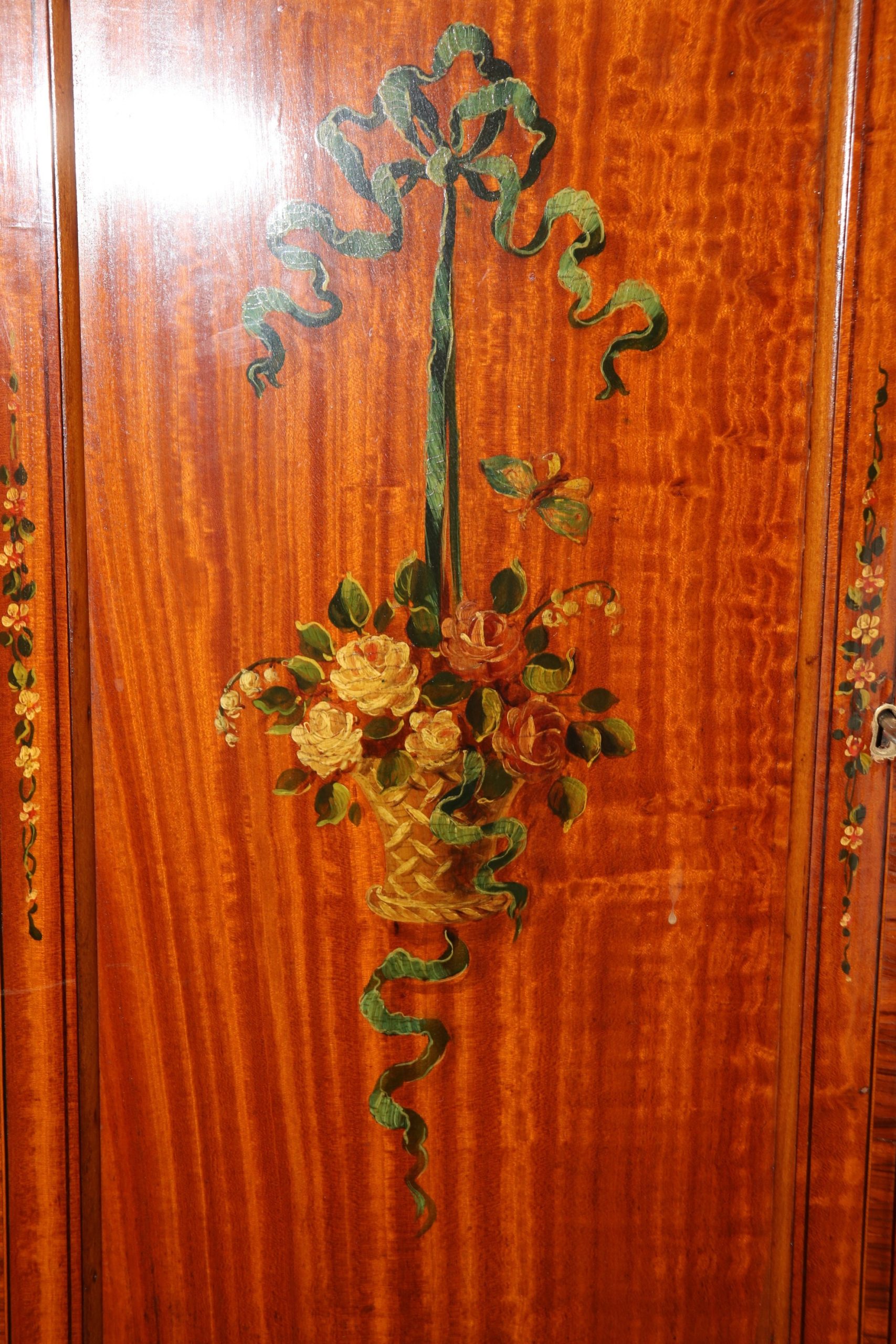 Antique 19th Century English Adams 2 Piece Paint Decorated Display Cabinet, Curio Cabinet - Image 7