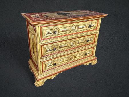 Julia Gray Continental Style Distressed Paint Decorated Dresser, Commode