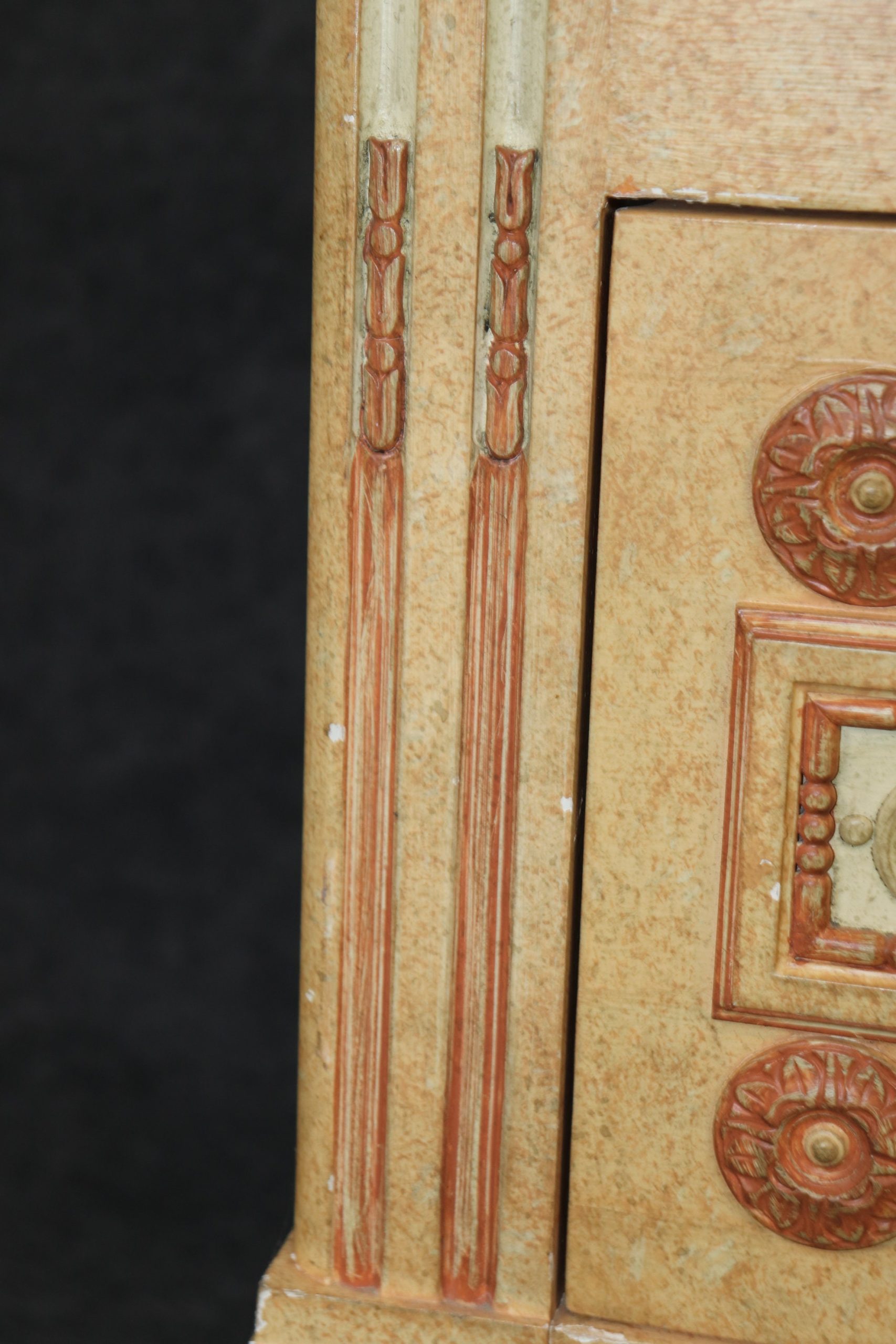 Vintage Baker Louis XVI Style Paint Decorated Commode, Chest of Drawers - Image 8