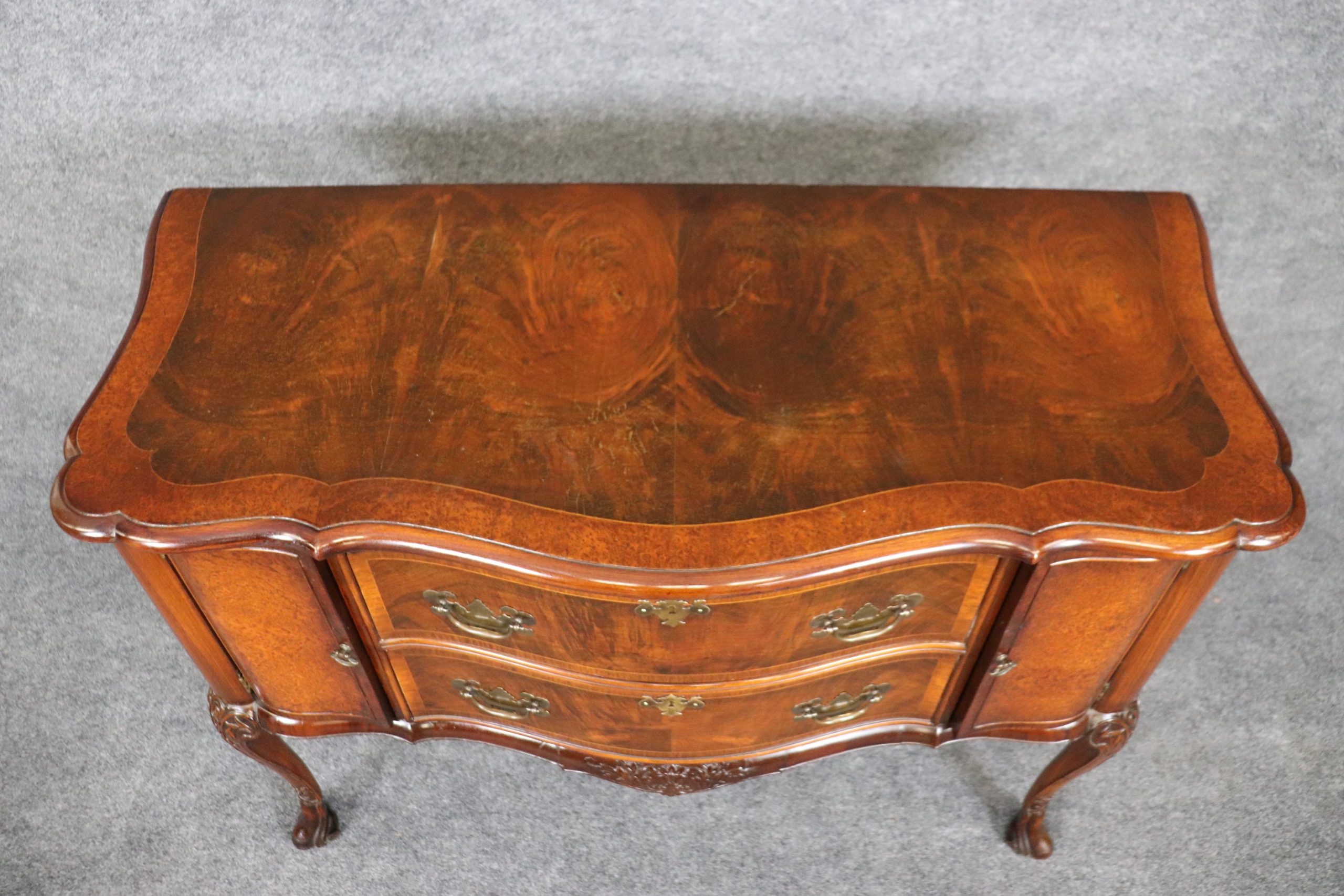 Antique Georgian Style Carved Mahogany Commode - Buffet Chest - Image 6