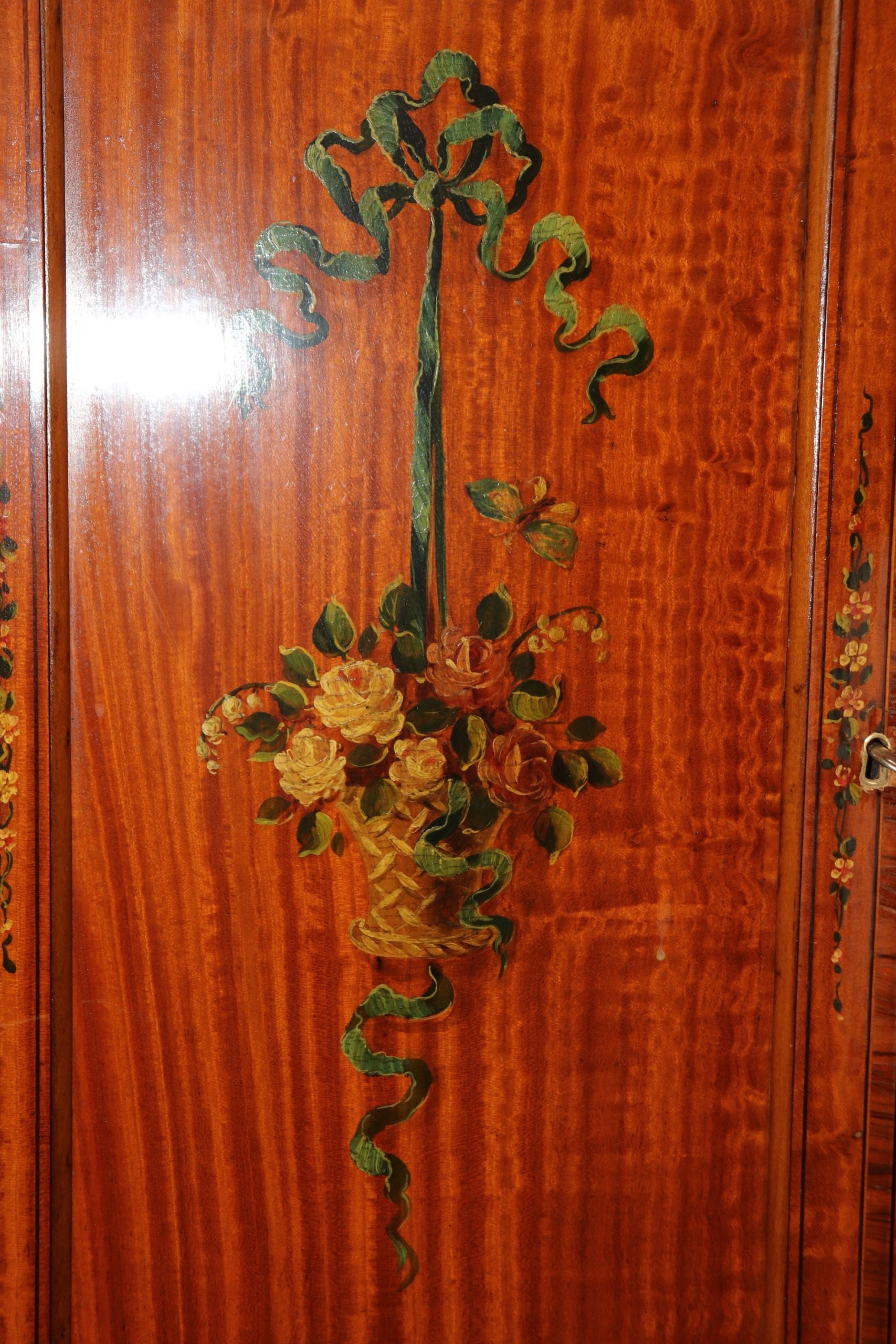 Antique 19th Century English Adams 2 Piece Paint Decorated Display Cabinet, Curio Cabinet - Image 8