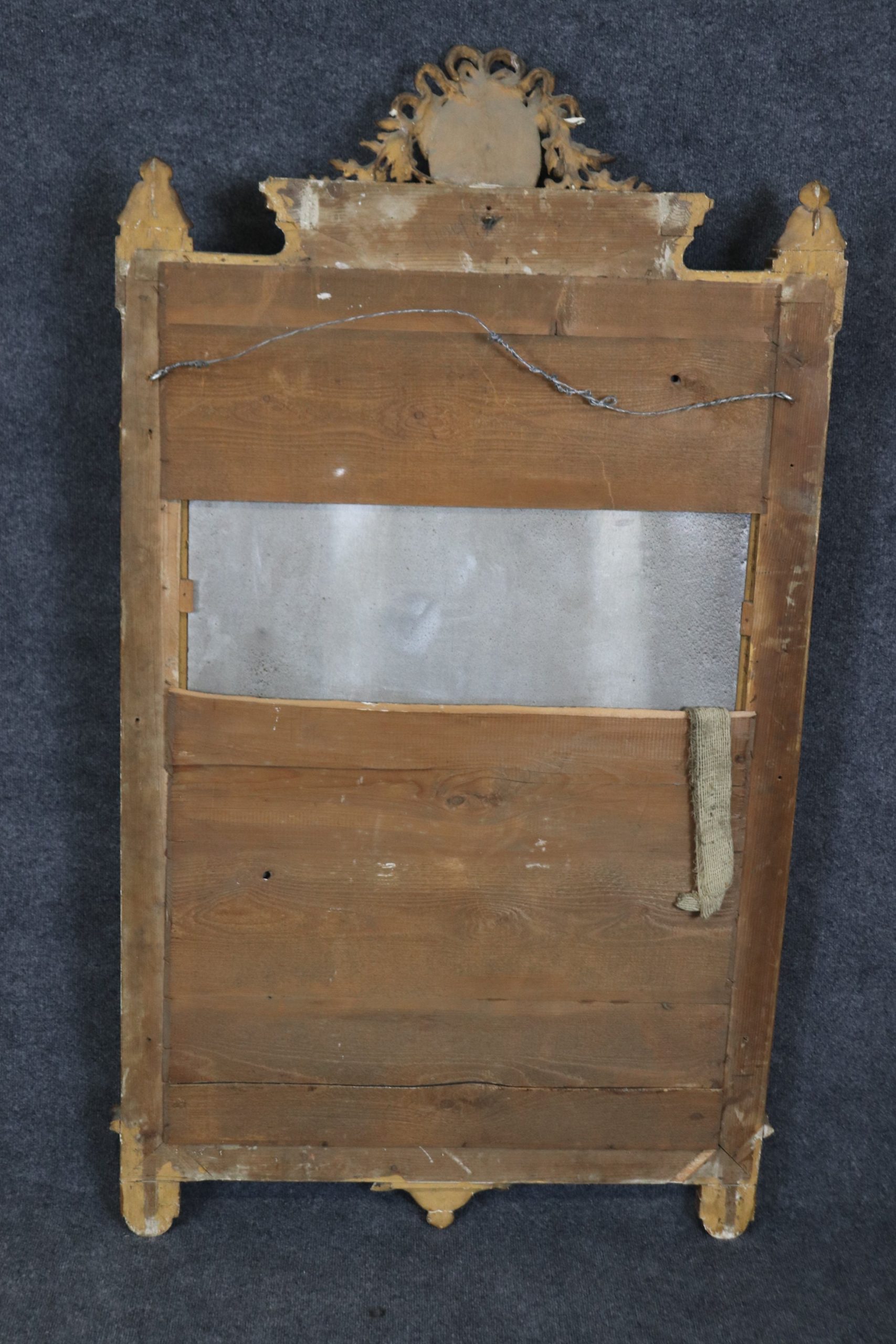 Antique 19th Century Louis XVI Style Gold Gilt Carved Figural Mirror, Vintage Mirror - Image 9