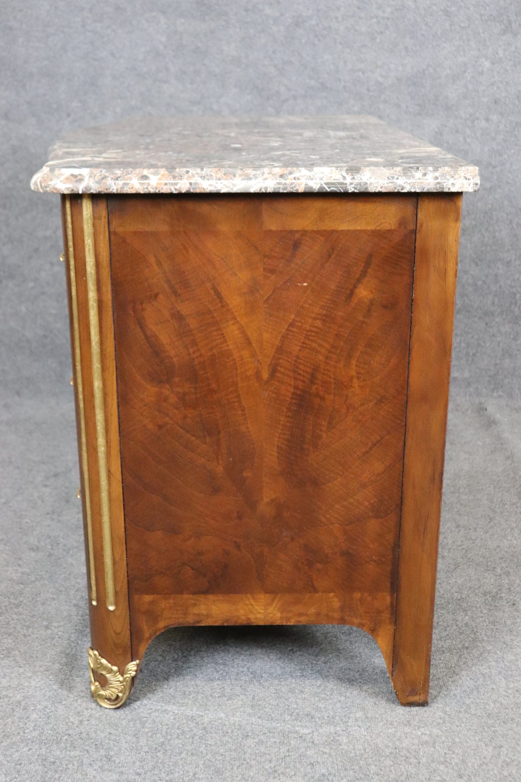 E.J. Victor Newport Historic Collection Regence Style Marble Top Commode, Chest of Drawers - Image 3