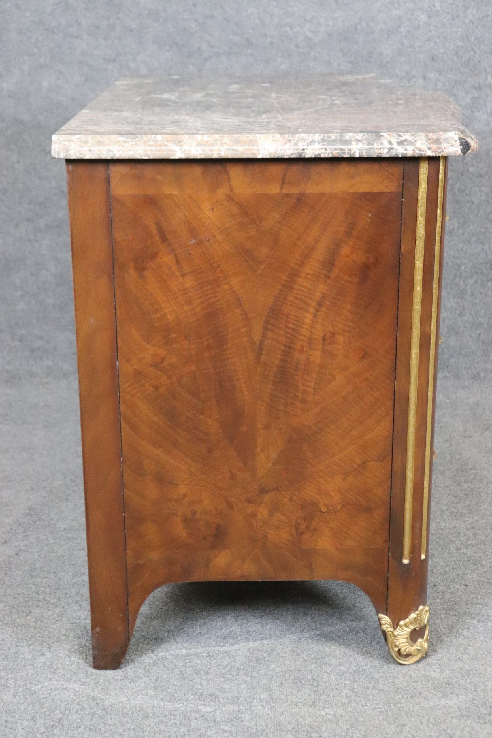 E.J. Victor Newport Historic Collection Regence Style Marble Top Commode, Chest of Drawers - Image 4