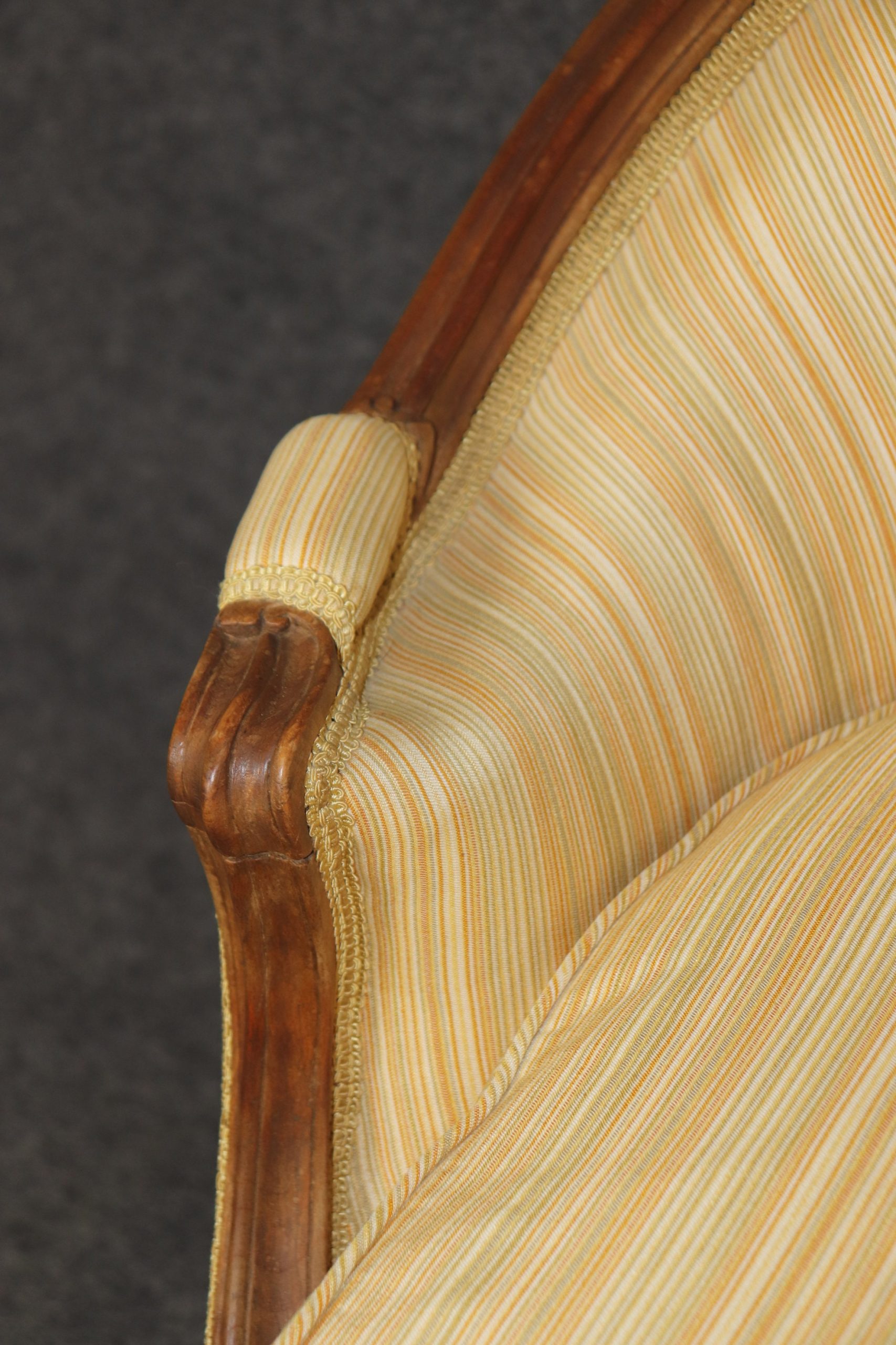 18th C. French Louis XV Upholstered Settee, Love Seat - Image 6