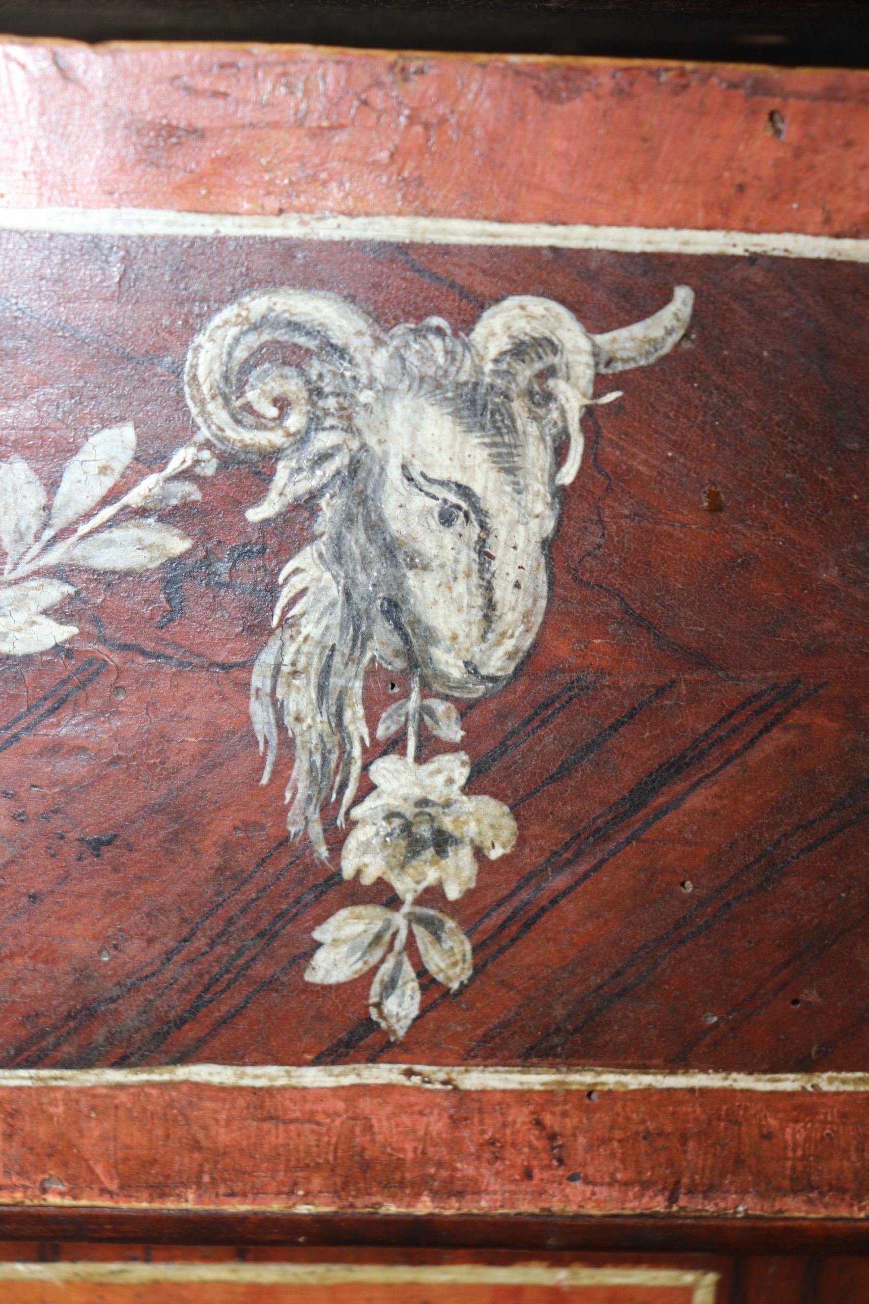 Antique 18th Century Italian Paint Decorated Writing Desk, Accent Table - Image 9