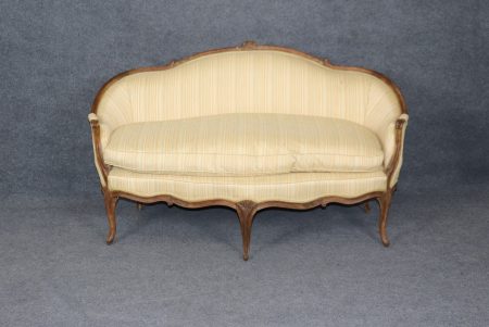 18th C. French Louis XV Upholstered Settee, Love Seat