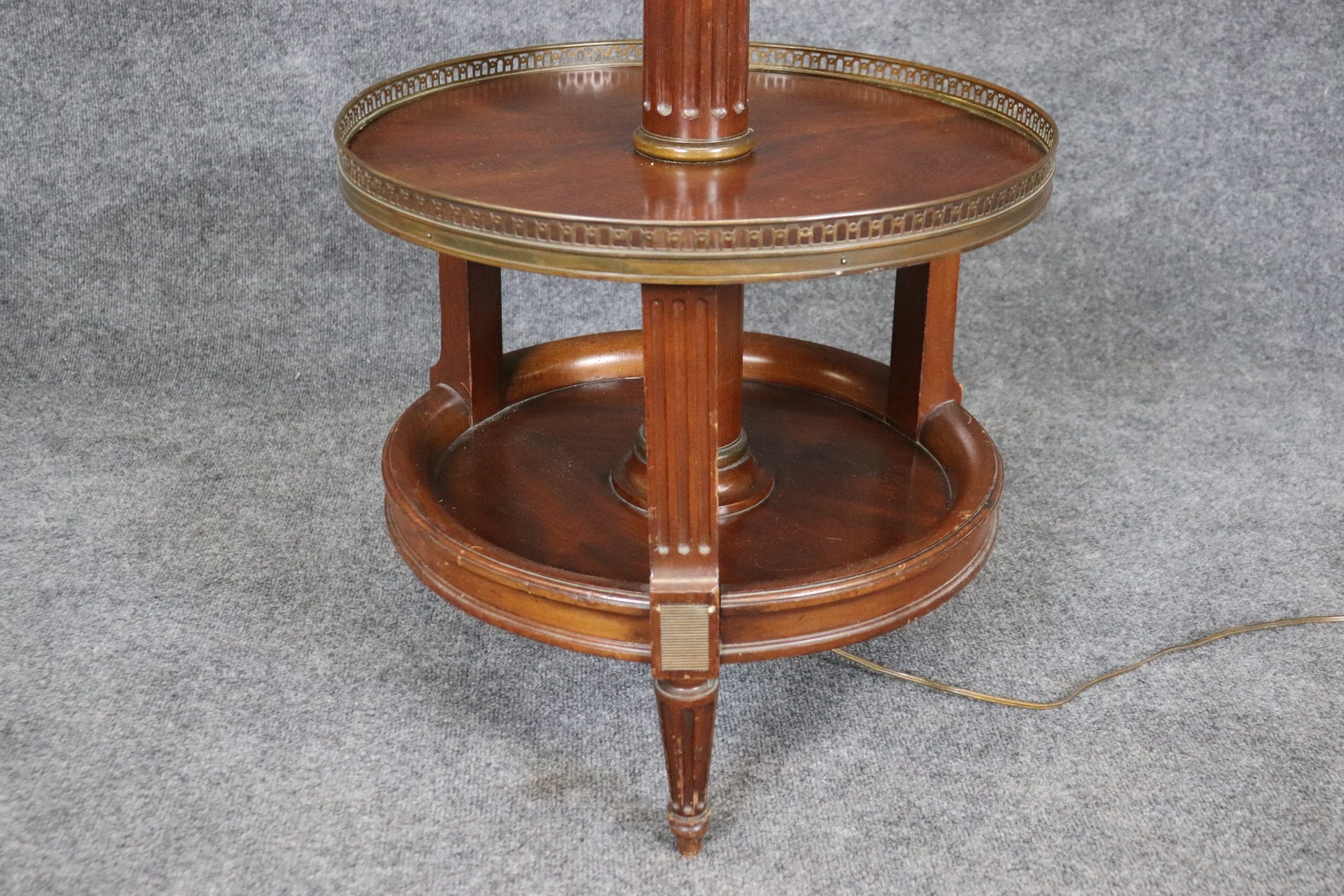 Louis XVI Style Three Tier Floor Lamp, Antique Lamp - Image 7