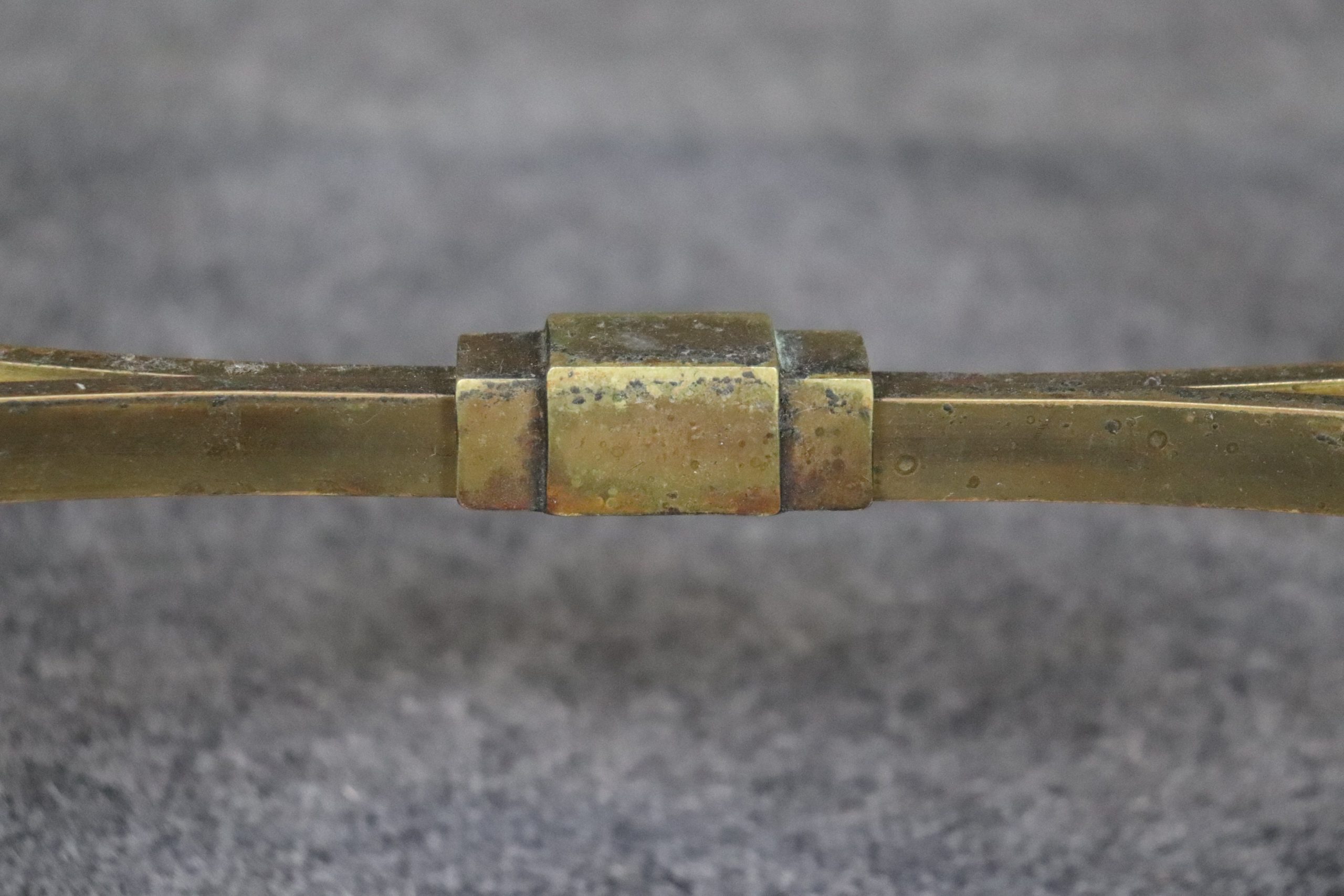 French Directoire Style Gold Gilt Bronze Glass Top End Table, Side Table - Image 10