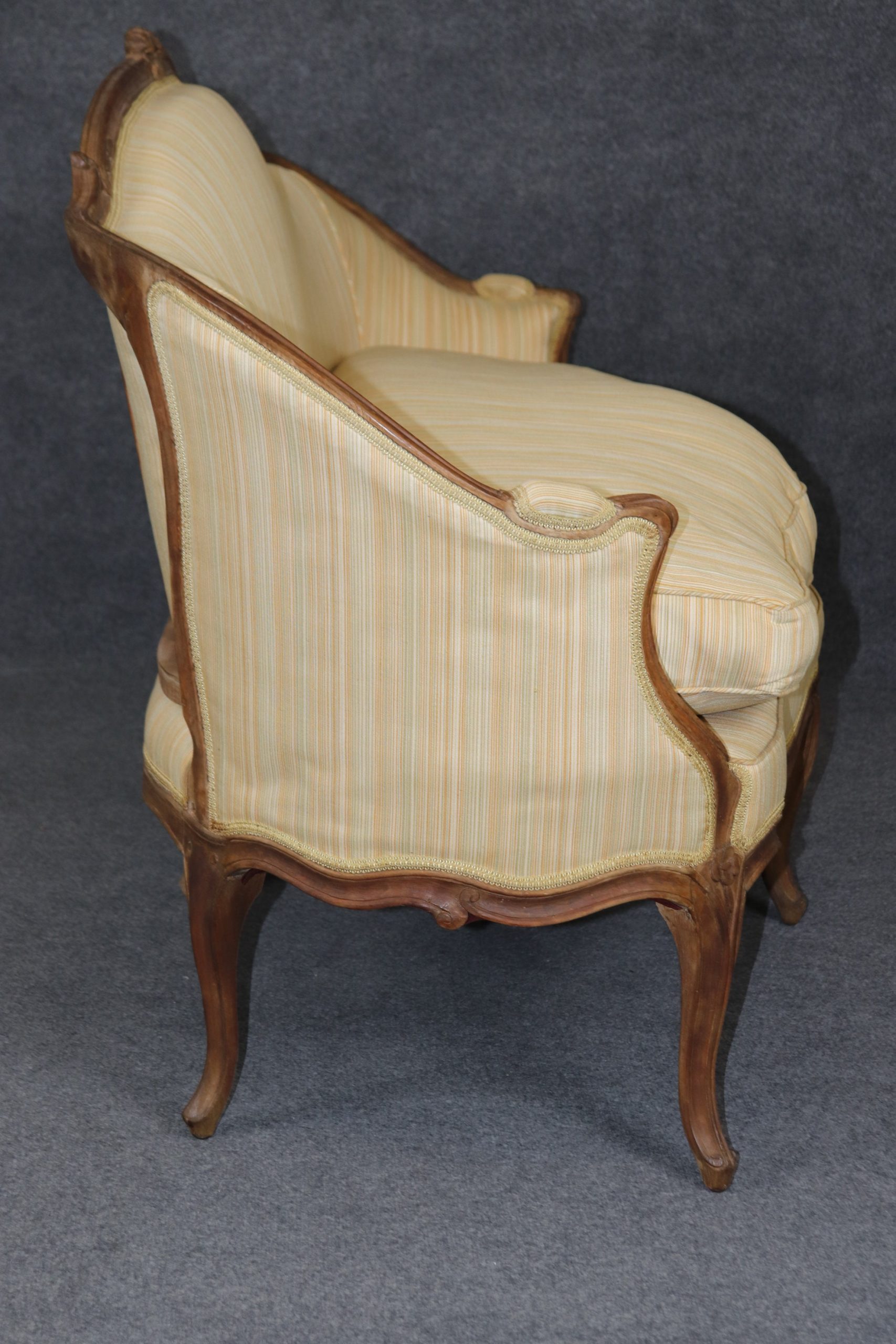 18th C. French Louis XV Upholstered Settee, Love Seat - Image 2