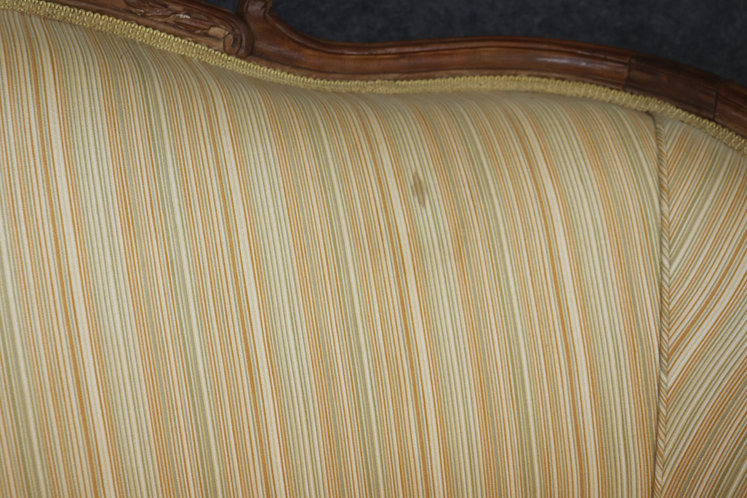 18th C. French Louis XV Upholstered Settee, Love Seat - Image 9