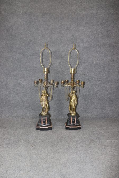 Pair of Victorian Figural Table Lamps circa 1920s, Lamp