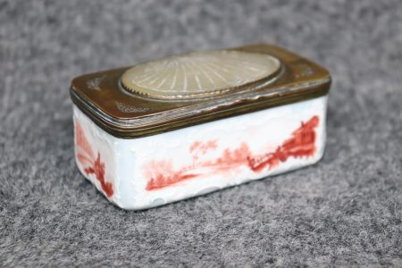 Important 18th Century Porcelain and Bronze Box by Meissen, Antique Box