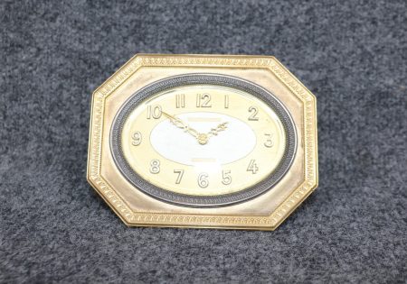 Antique French Art Deco Bronze Ormolu Desk Clock circa 1920s, Vintage Clock