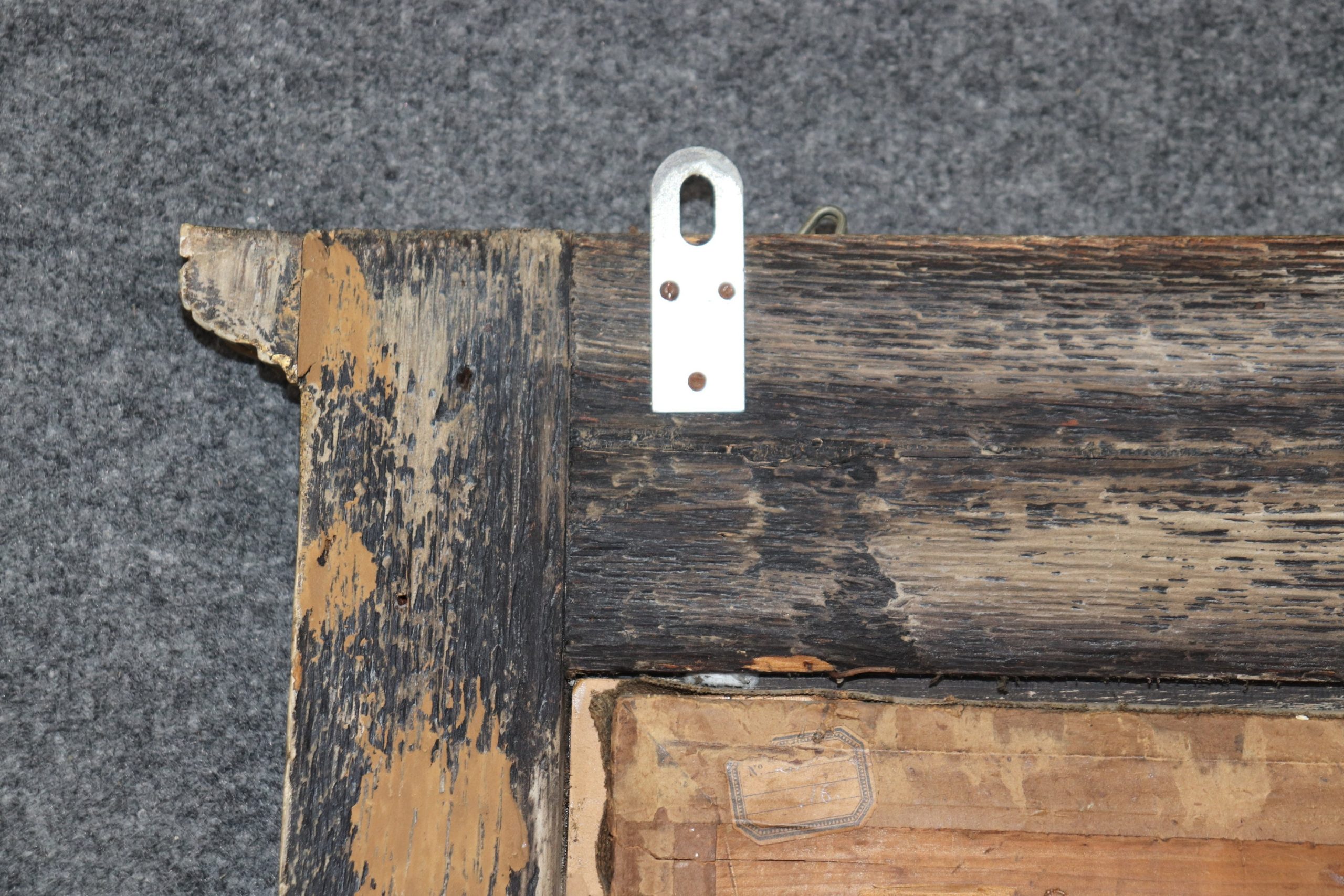 Antique 18th Century French Louis XVI Style Paint Decorated Trumeau Wall Hanging Mirror, Accent Mirror - Image 4