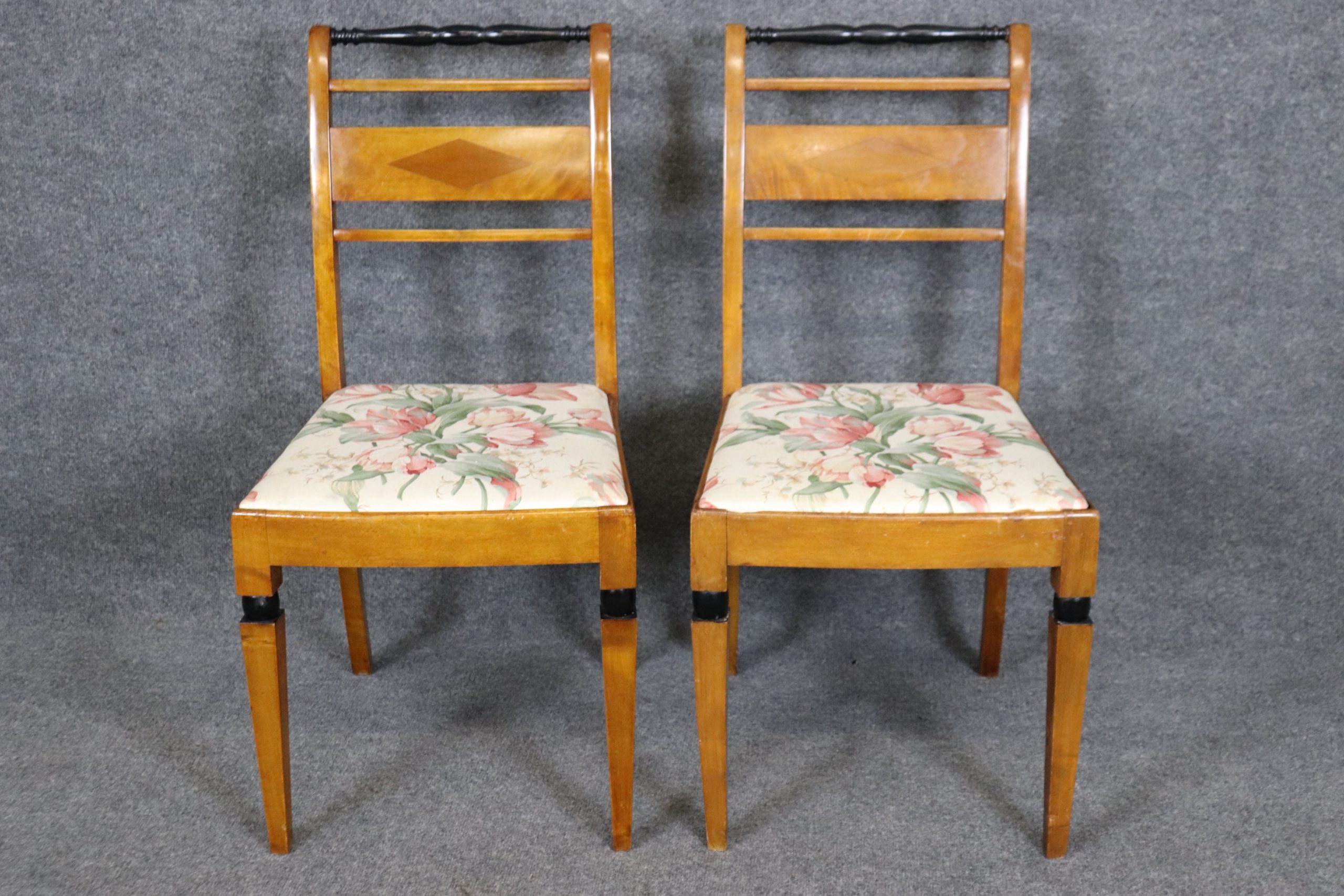 Pair of Biedermeier Style Side Chairs, Accent Chairs - Image 2