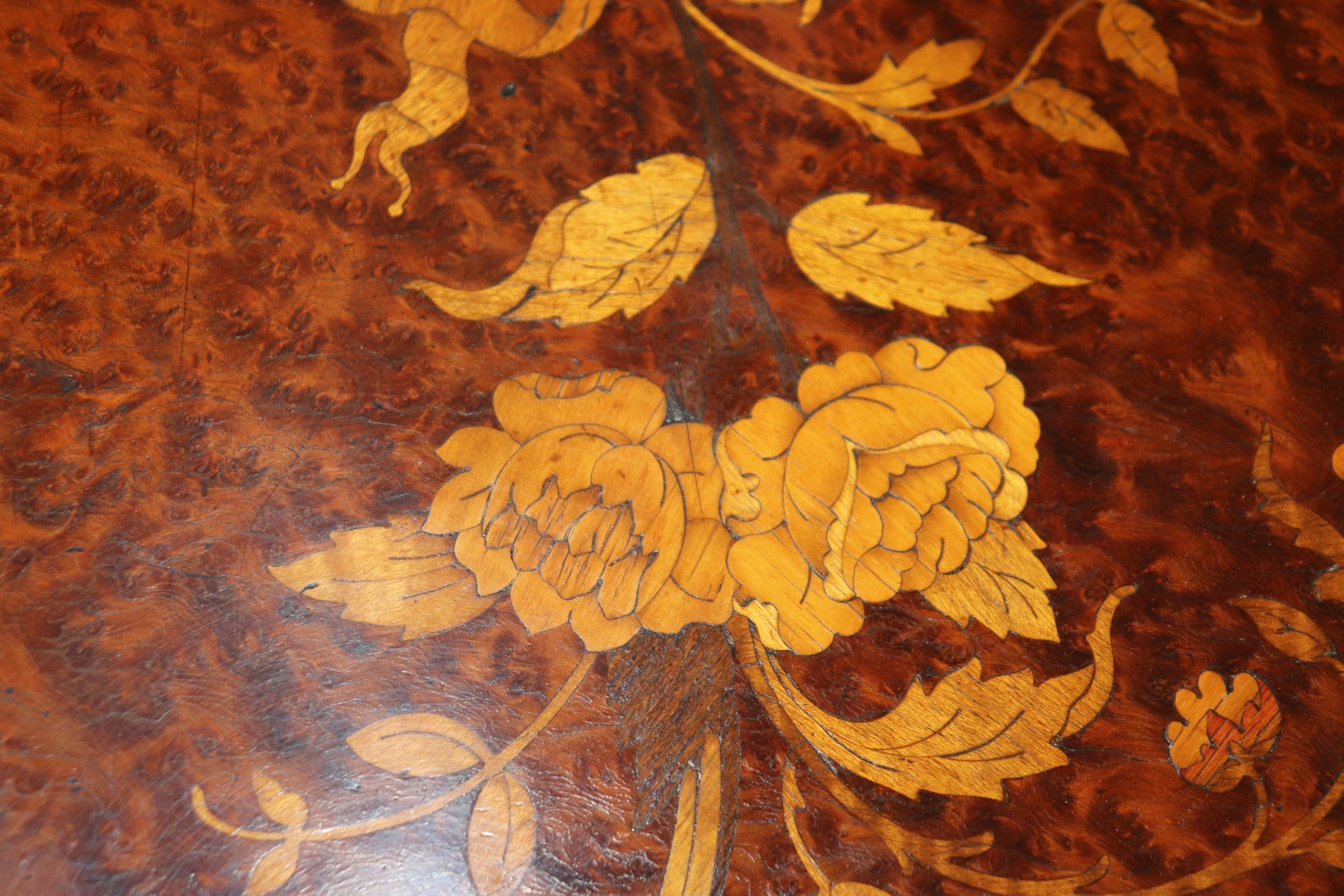 French Louis XV Style Inlaid Bronze Mounted Table Desk, Accent Table - Image 8