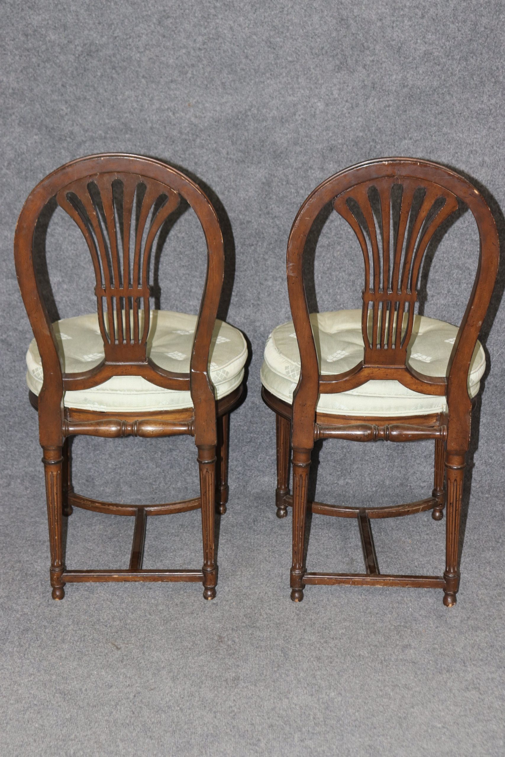 6 Louis XVI Style Balloon Back Side Chairs, Vintage Chairs - Image 5
