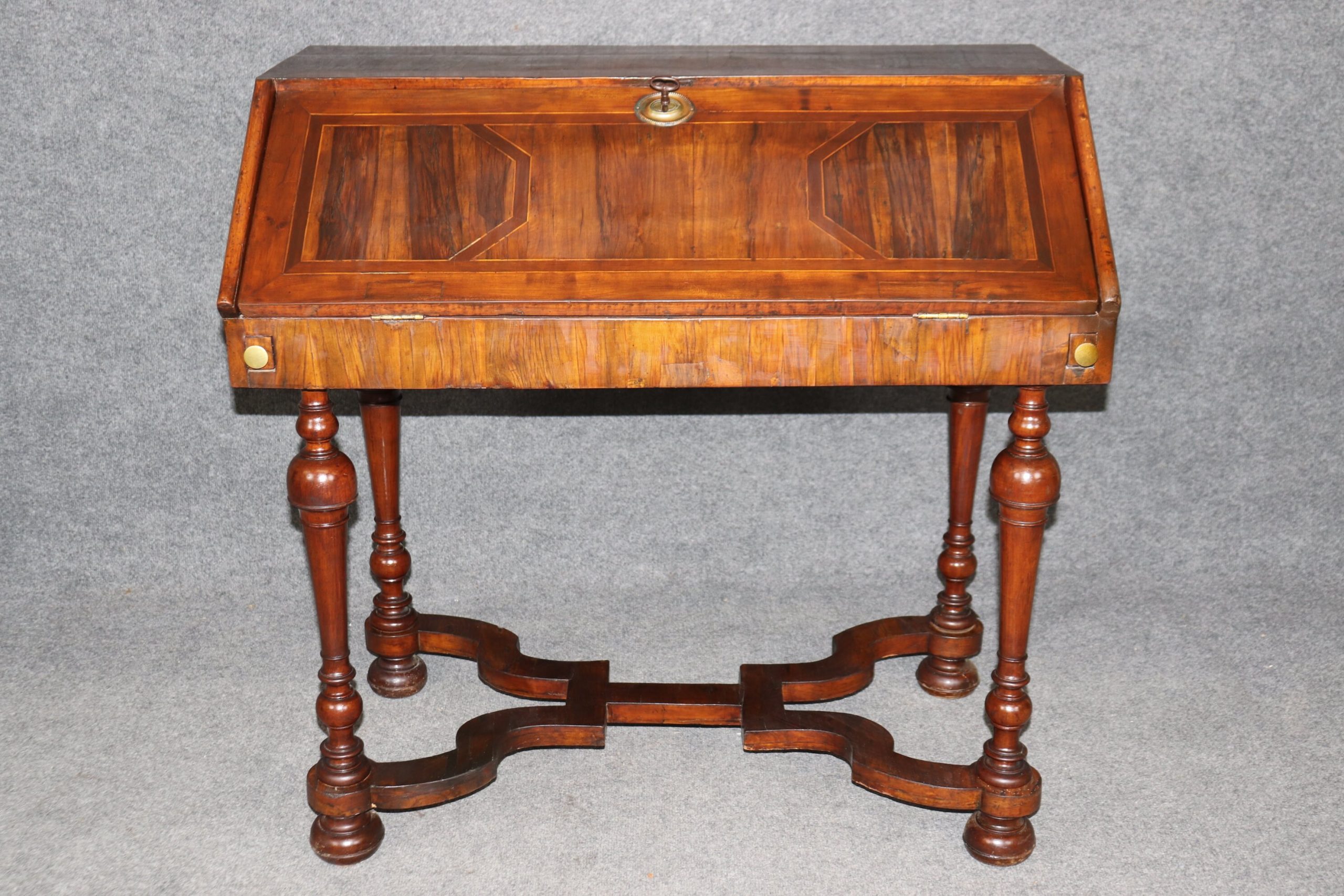 Antique 18th Century Louis XIV Style Inlaid Secretary Desk, Writing Desk - Image 2