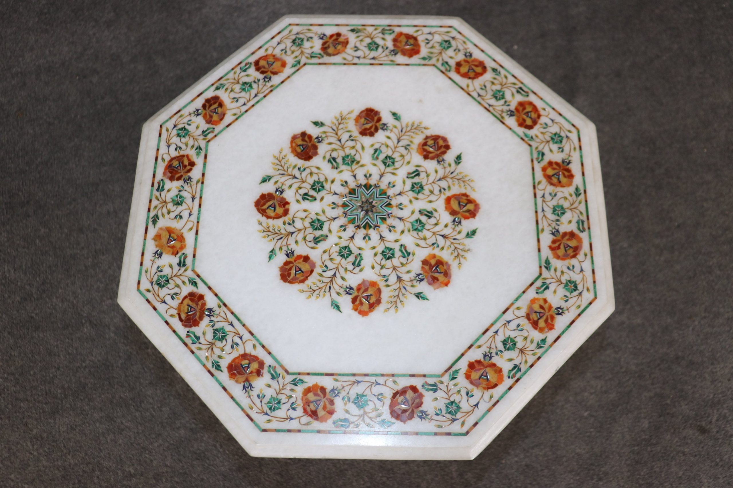 Vintage Italian Accent Table with Pietra Dura Top, Side Table - Image 7