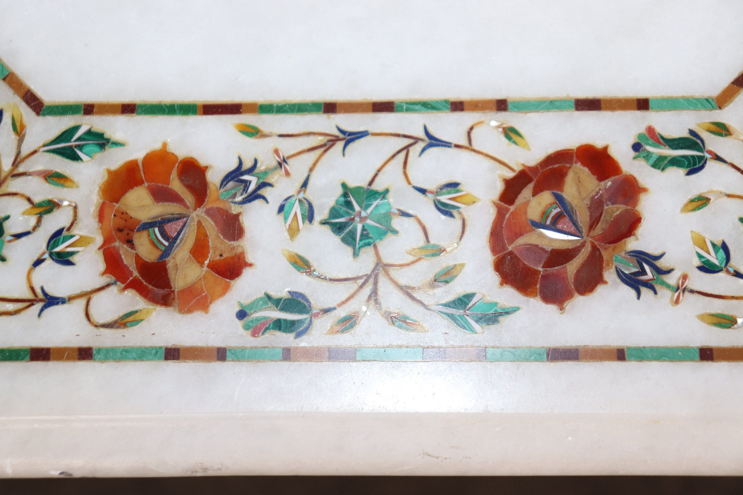 Vintage Italian Accent Table with Pietra Dura Top, Side Table - Image 10