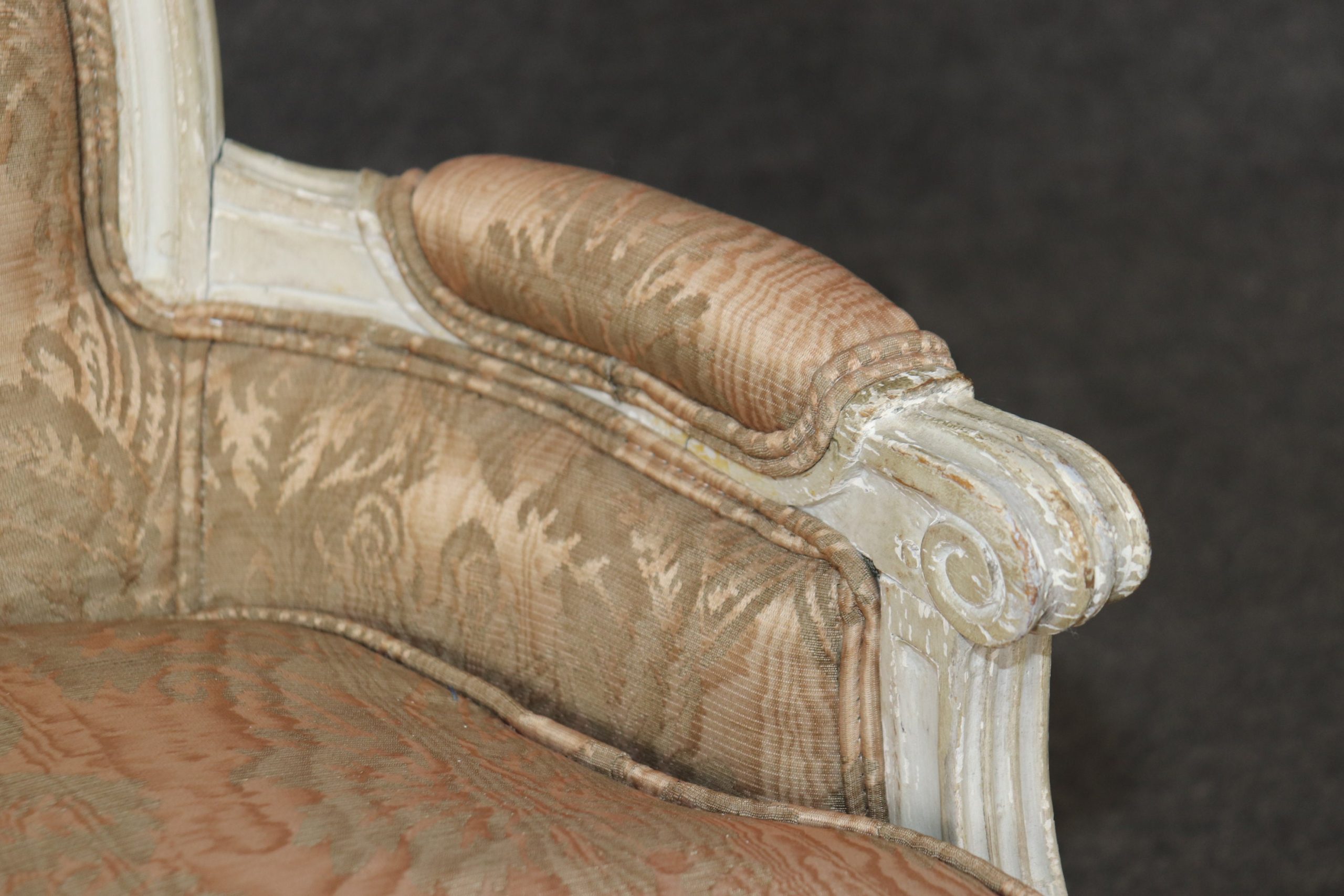 Pair of 18th Century Louis XVI White Paint Decorated Bergeres, Armchairs - Image 8