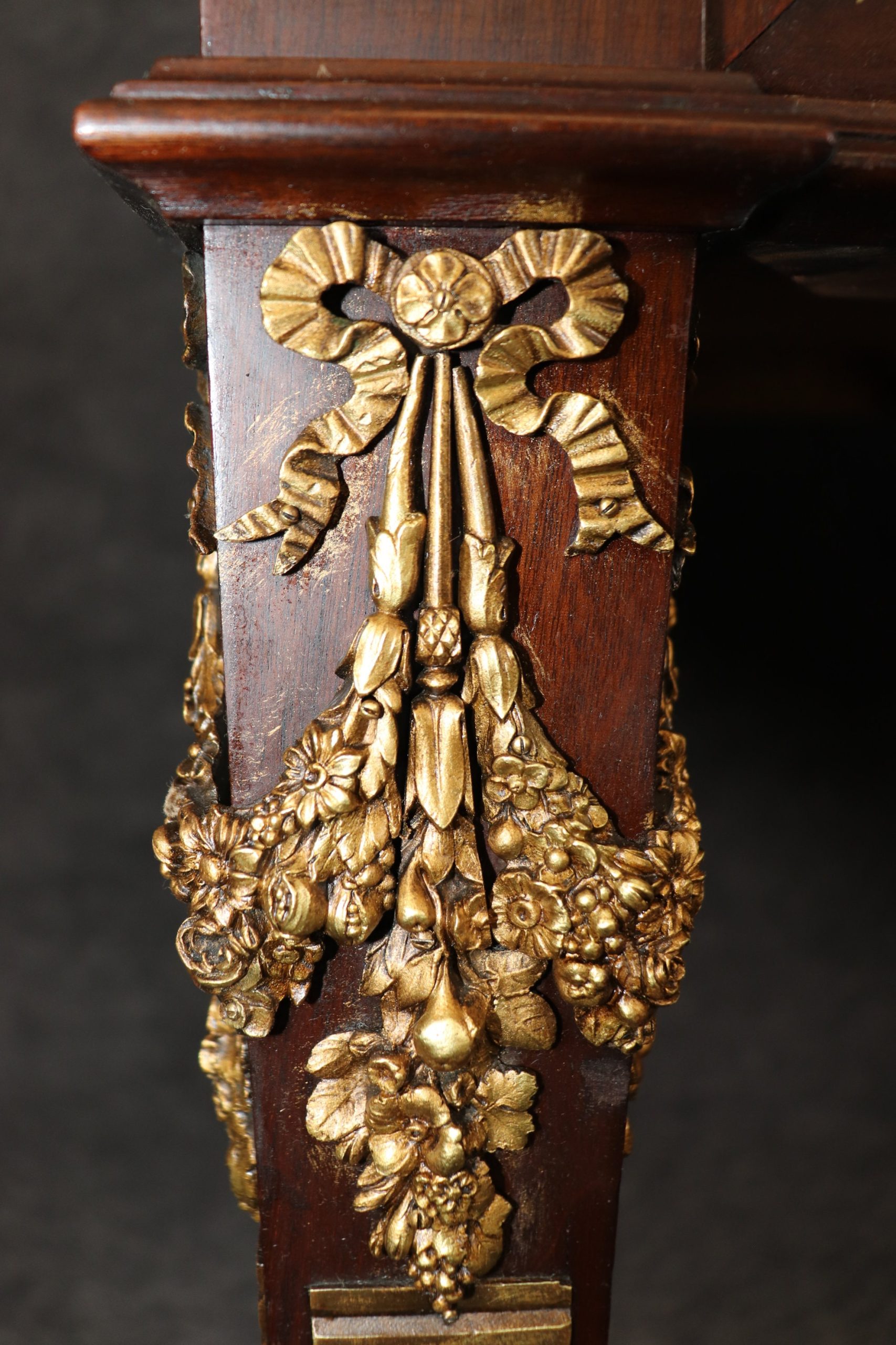 French Louis XVI Style Bronze Mounted Desk manner of Francois Linke, Executive Desk - Image 8