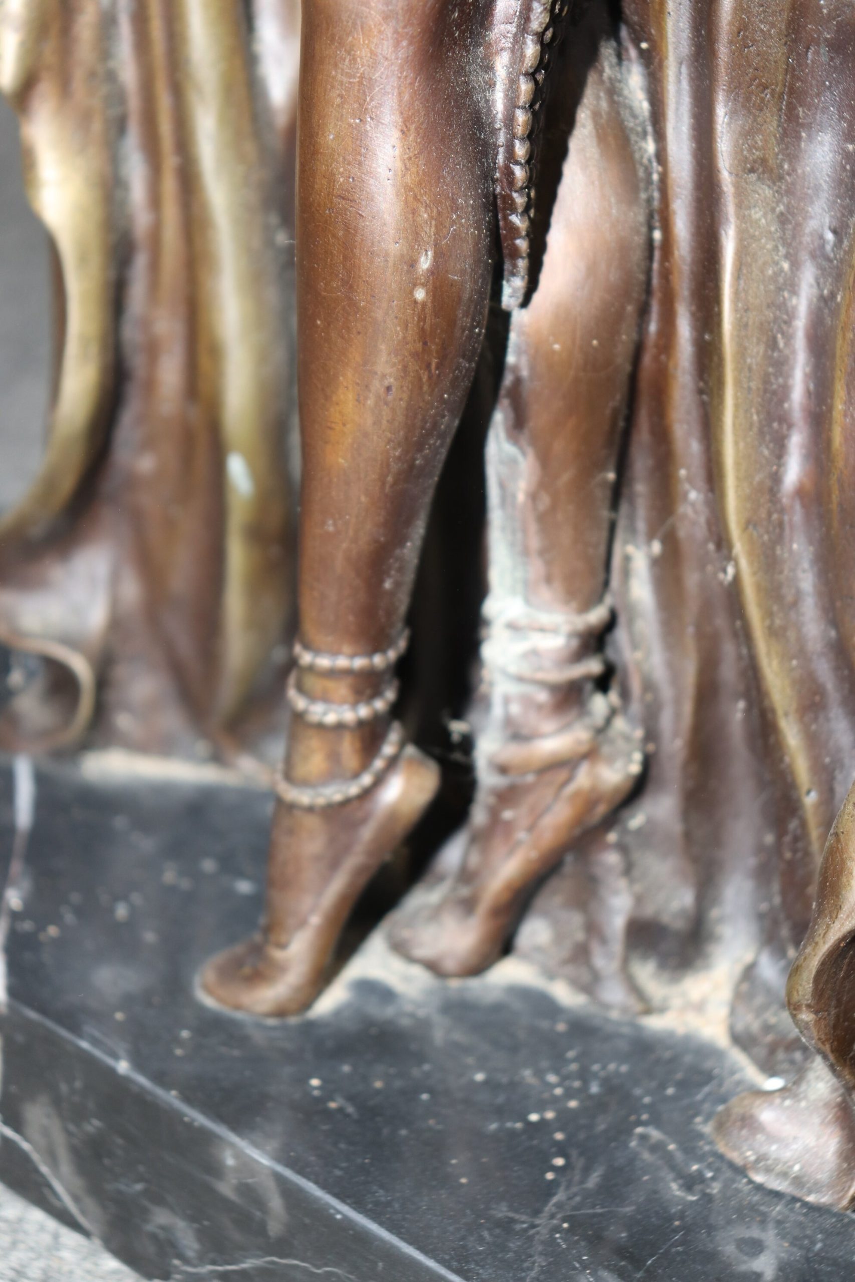 French Art Deco Bronze Sculpture of a Dancer after Demetre Chiparus, Bronze Statue - Image 9