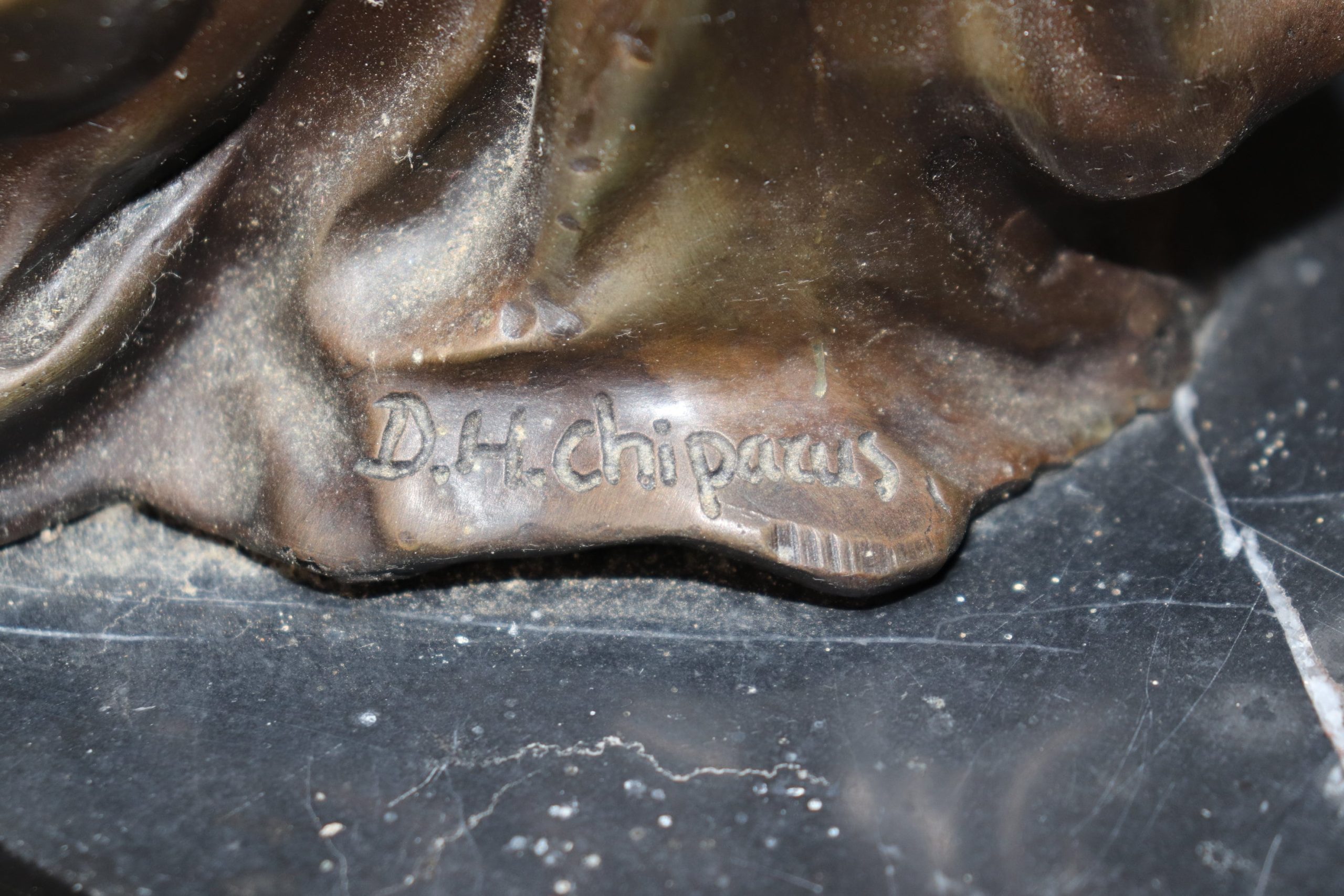 French Art Deco Bronze Sculpture of a Dancer after Demetre Chiparus, Bronze Statue - Image 10