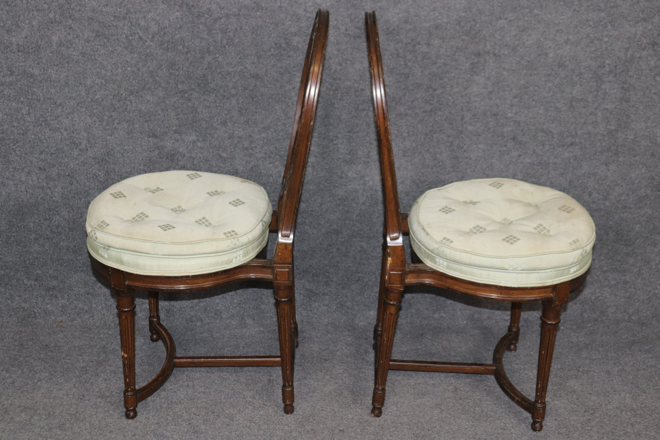 6 Louis XVI Style Balloon Back Side Chairs, Vintage Chairs - Image 4