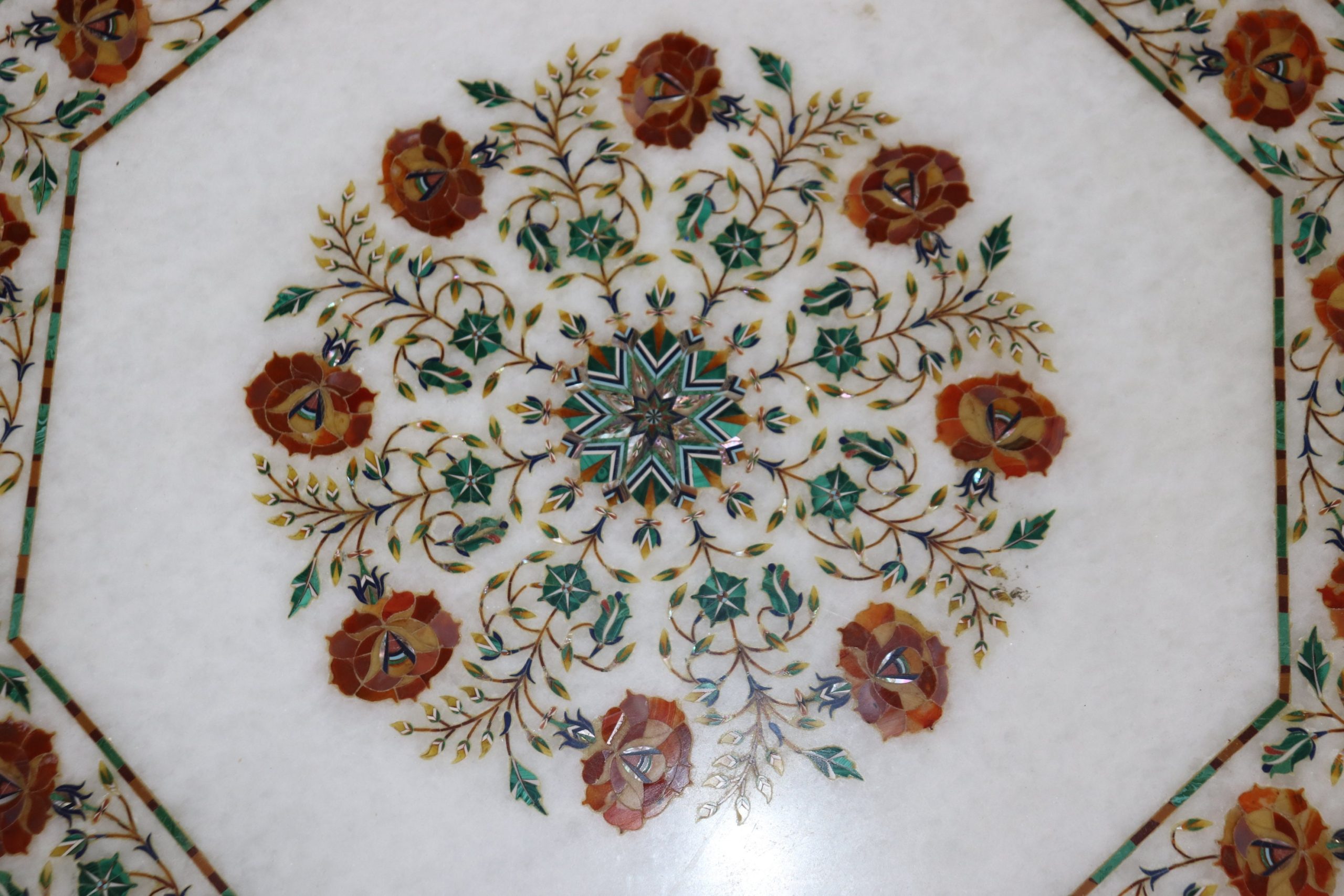 Vintage Italian Accent Table with Pietra Dura Top, Side Table - Image 8