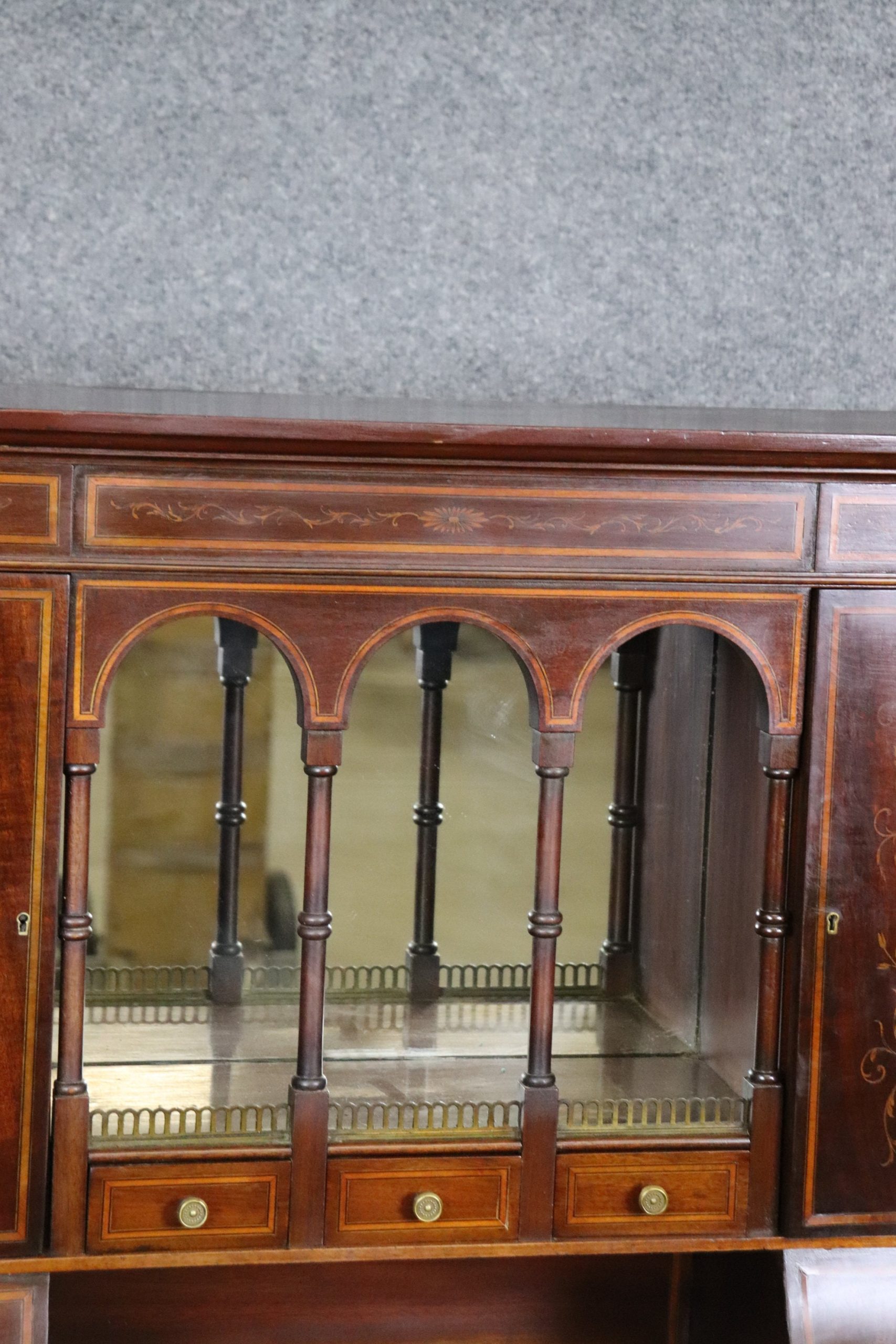 Antique 19th Century Edwardian Style Inlaid Desk, Antiques - Image 7