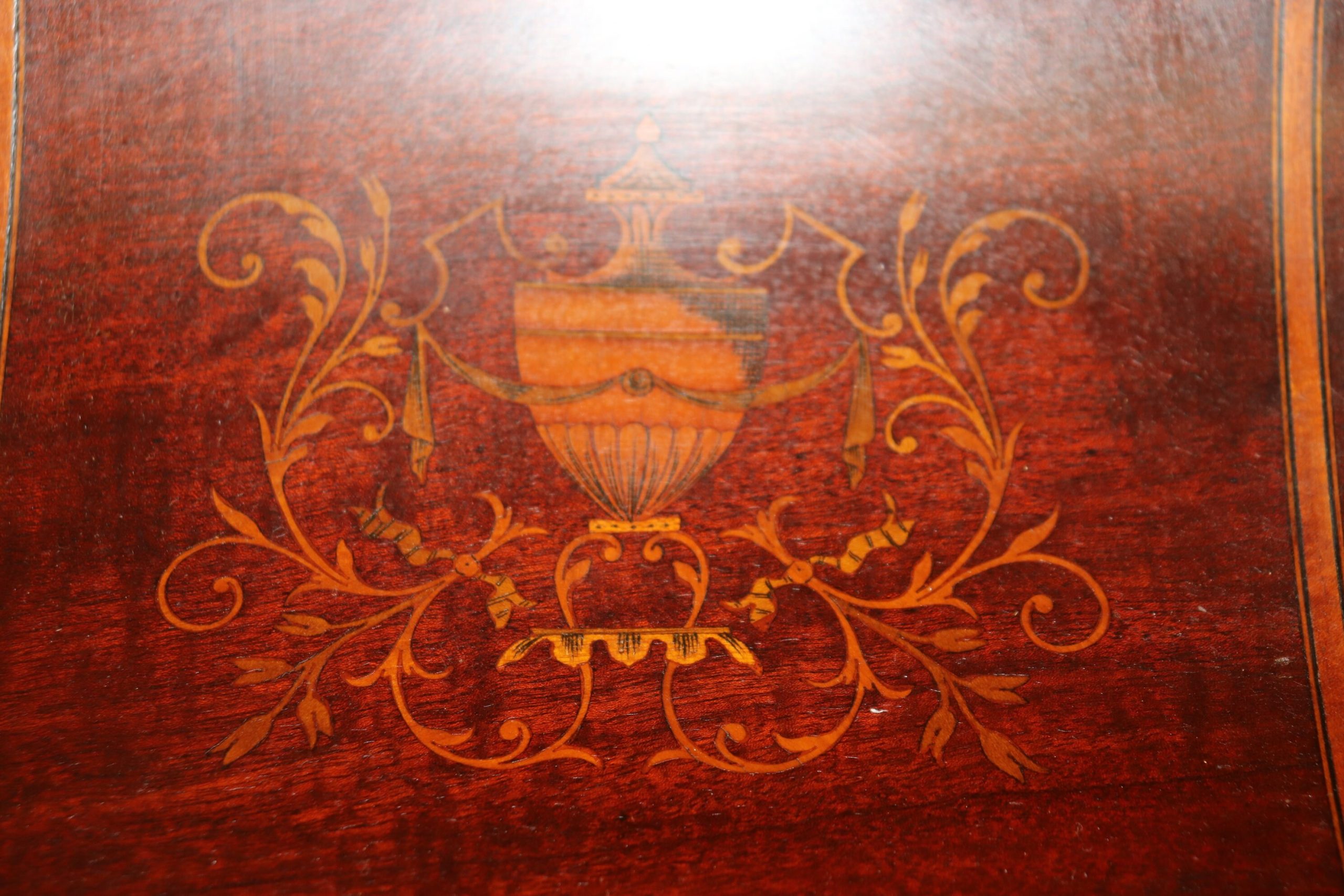 Antique 19th Century Edwardian Style Inlaid Desk, Antiques - Image 10