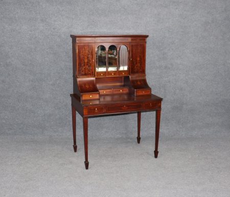 Antique 19th Century Edwardian Style Inlaid Desk, Antiques