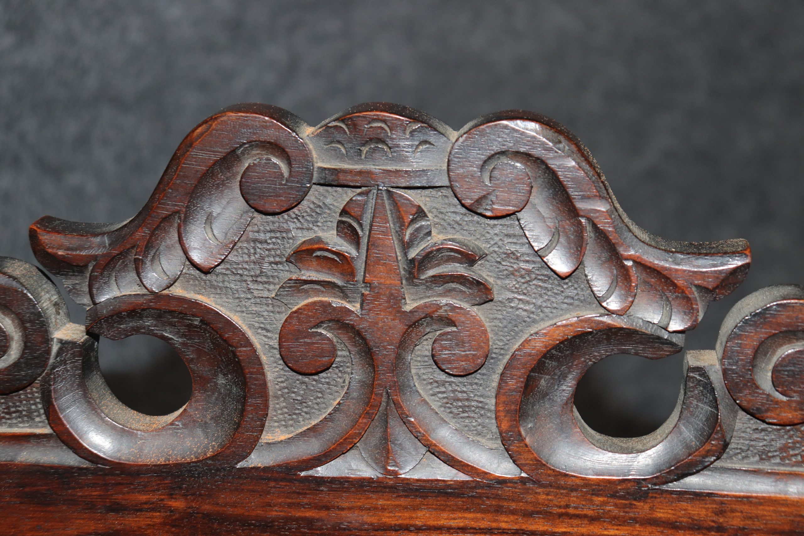 Antique Victorian Carved Mahogany Armchair: Late 19th Century Accent Chair - Image 10