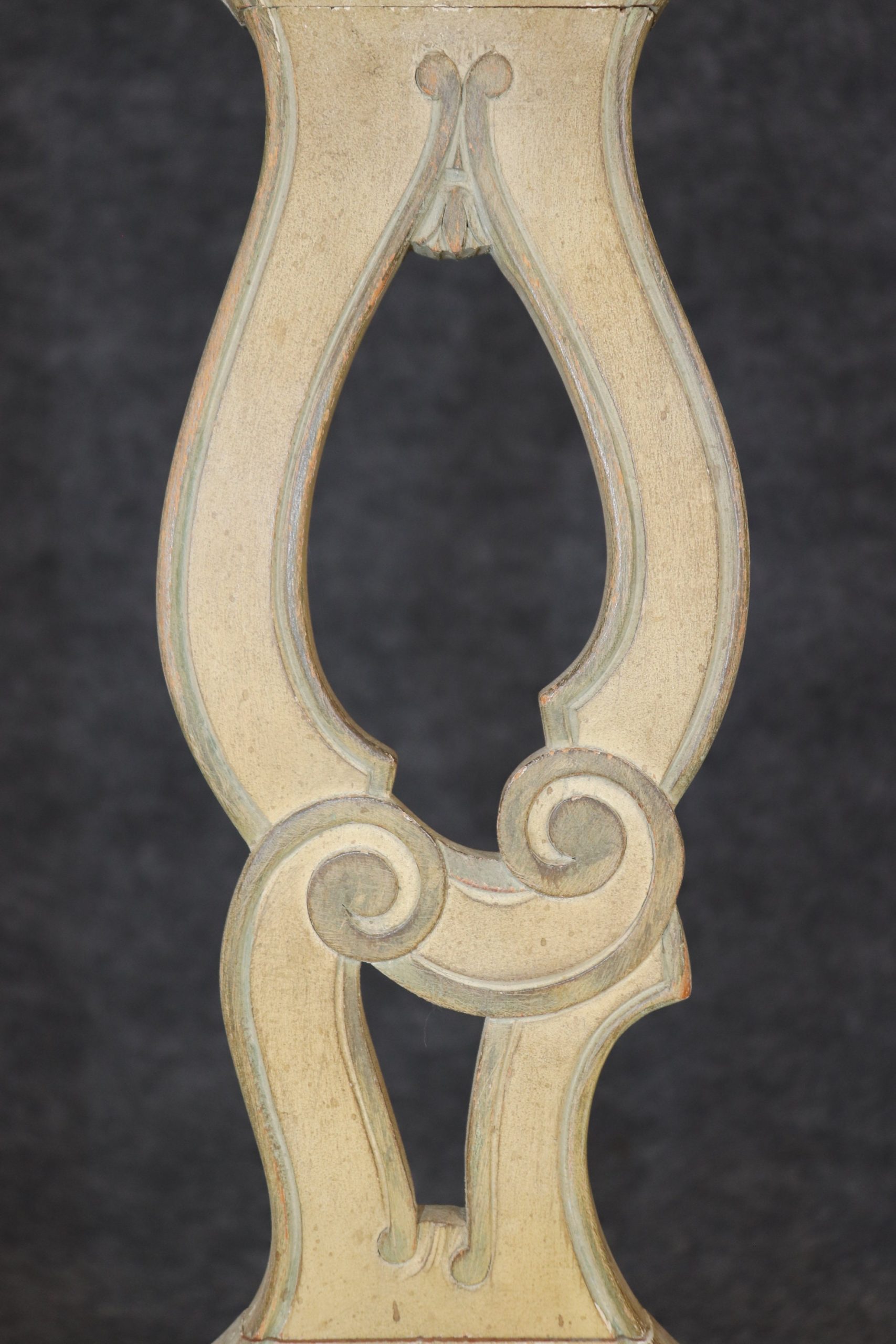 Vintage Louis XVI Style Side Chairs: Paint Decorated Accent Chairs, 1940s - Image 8