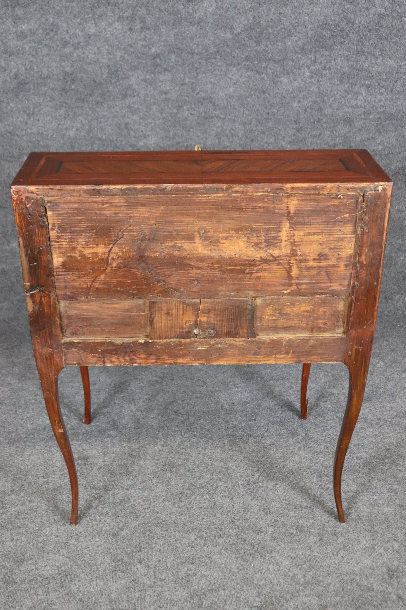 Antique 18th Century Louis XV Inlaid Bronze Mounted Secretaire, Ladies Desk - Image 4