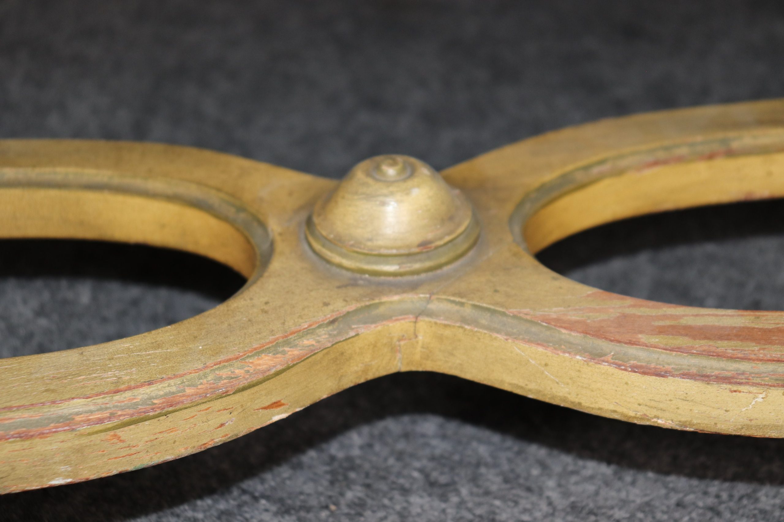 Antique Louis XVI Style Bench: Paint Decorated Entryway Bench - Image 9